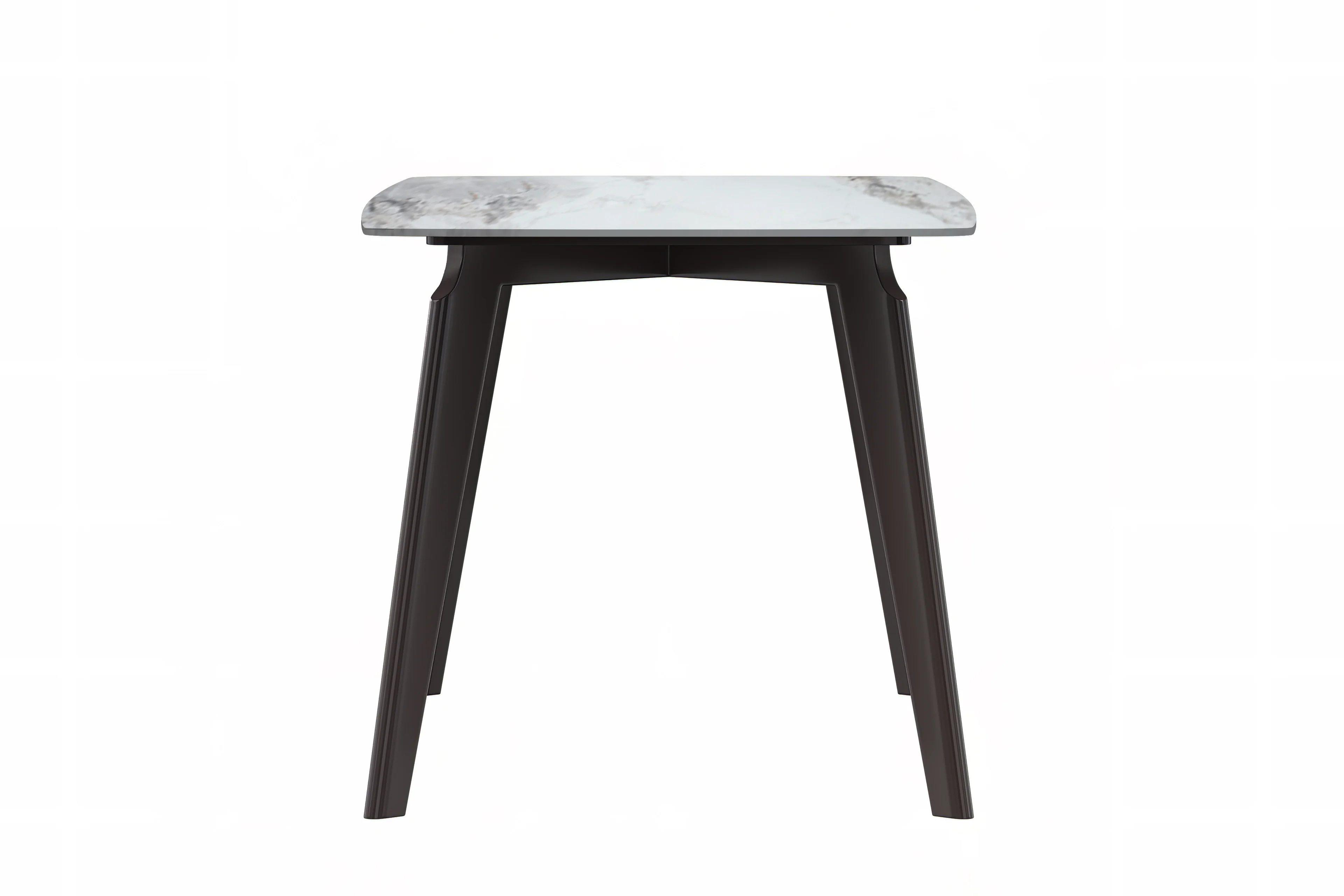 Krevor Series Modern Dining Table Silver Base, With 55 Medium Grey Sintered Stone Top