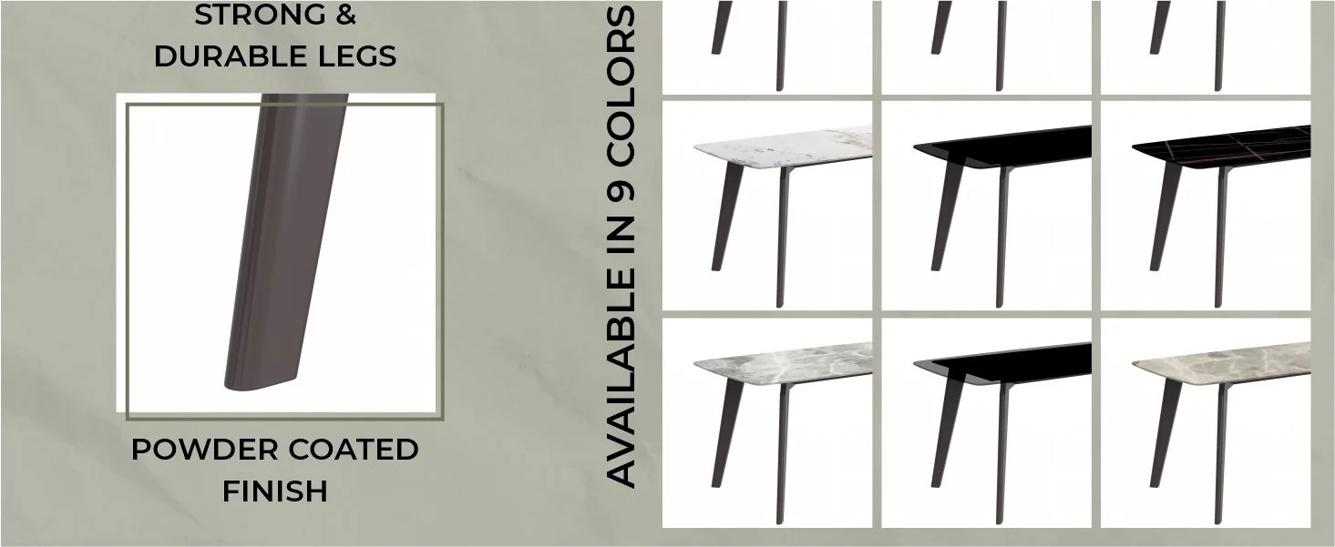 Krevor Series Modern Dining Table Silver Base, With 62 Black Glass Top