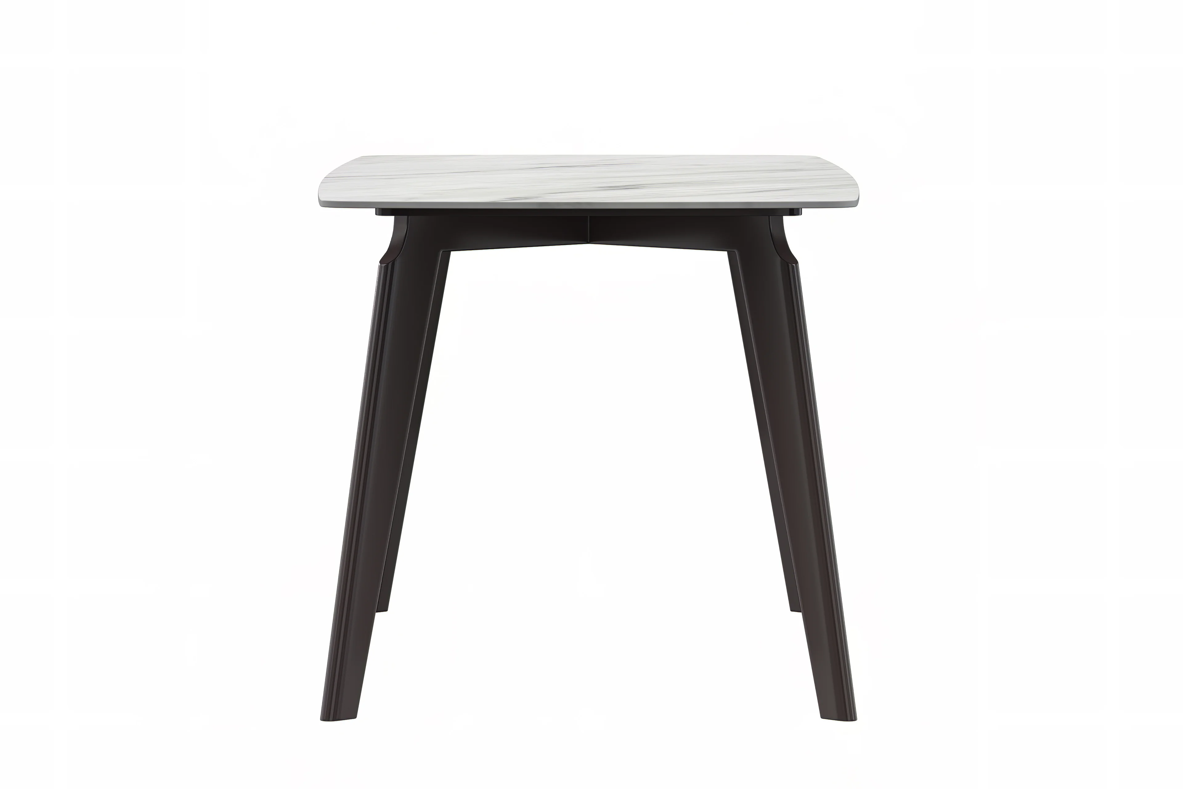 Krevor Series Modern Dining Table Silver Base, With 62 White Sintered Stone Top