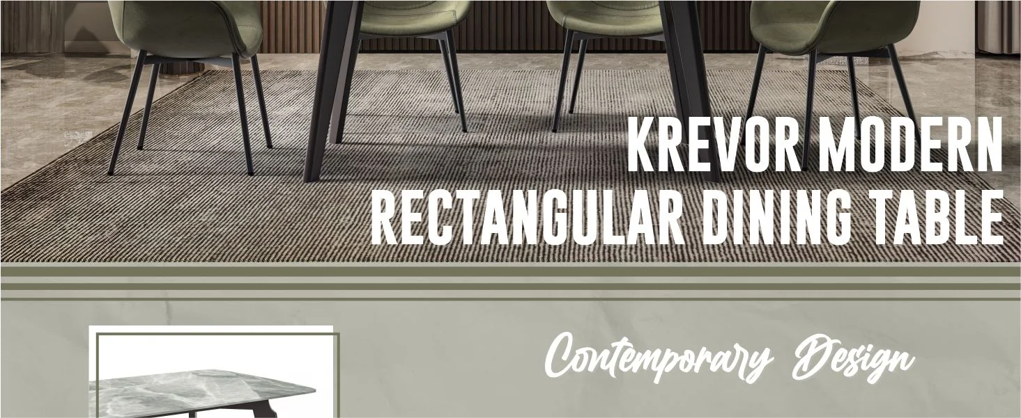 Krevor Series Modern Dining Table Silver Base, With 71 Light Grey Sintered Stone Top
