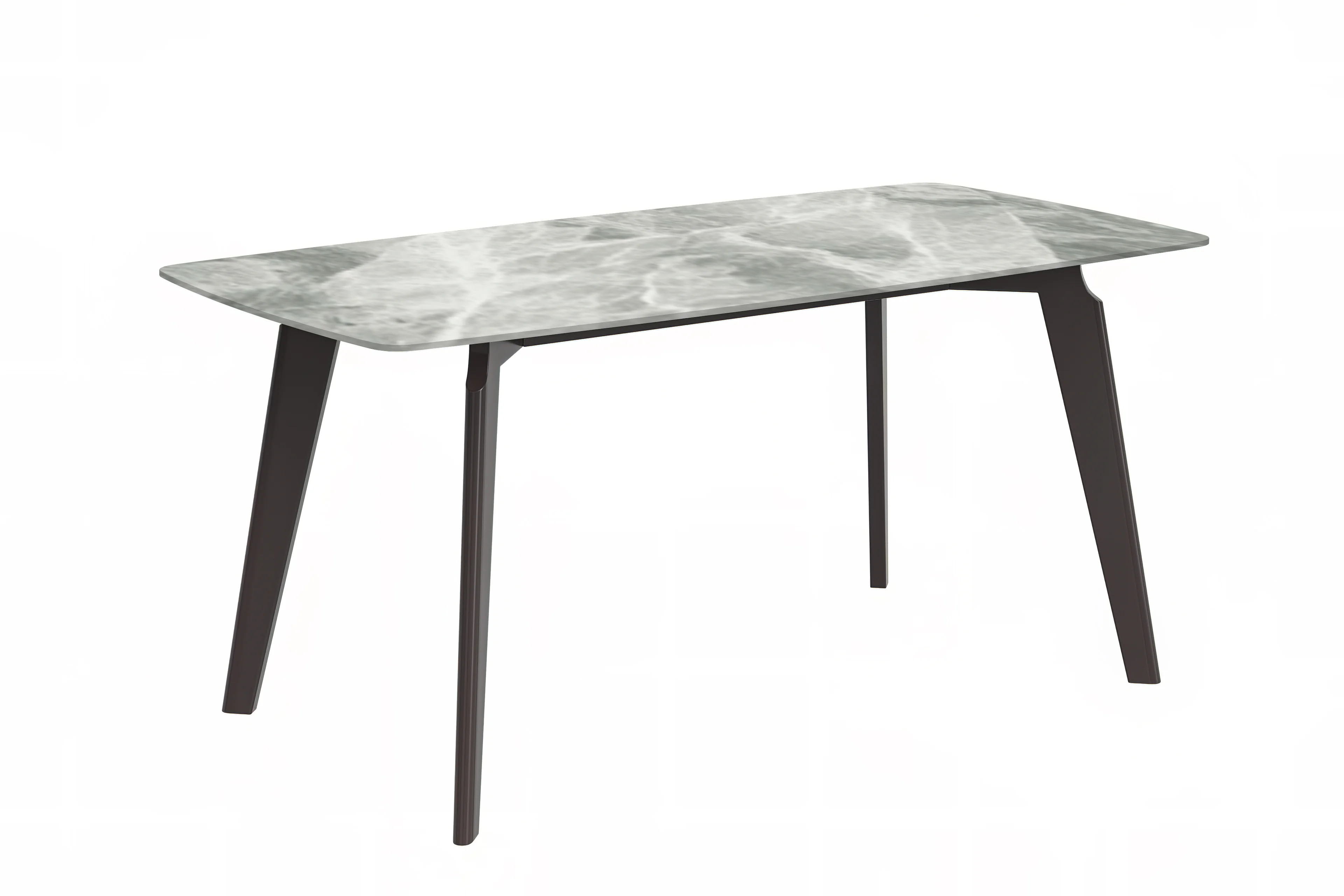 Krevor Series Modern Dining Table Silver Base, With 71 Light Grey Sintered Stone Top