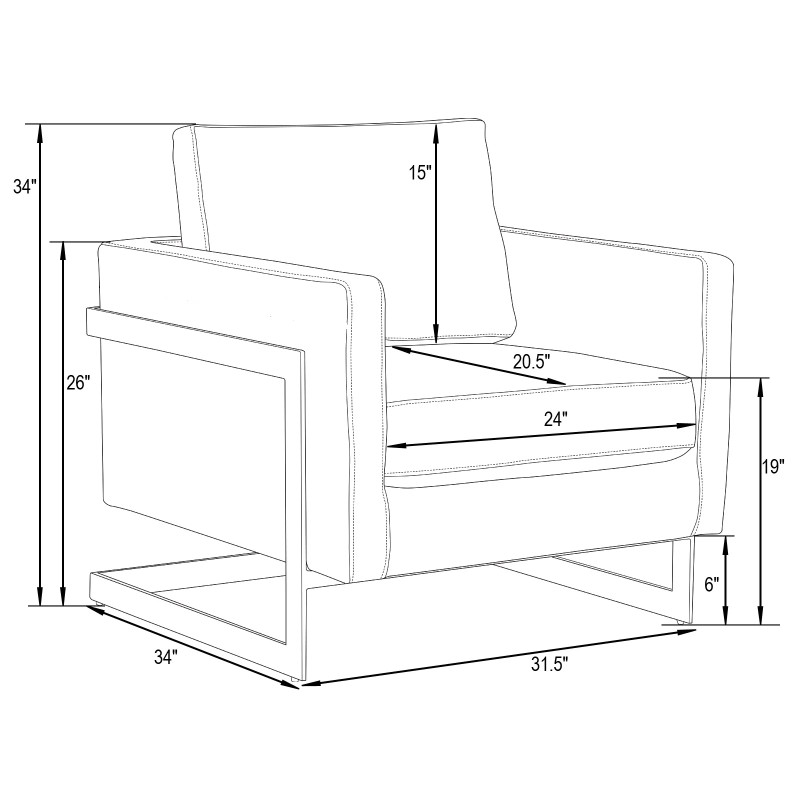 Lincoln Blue Boucle Accent Armchair With Chromed Frame