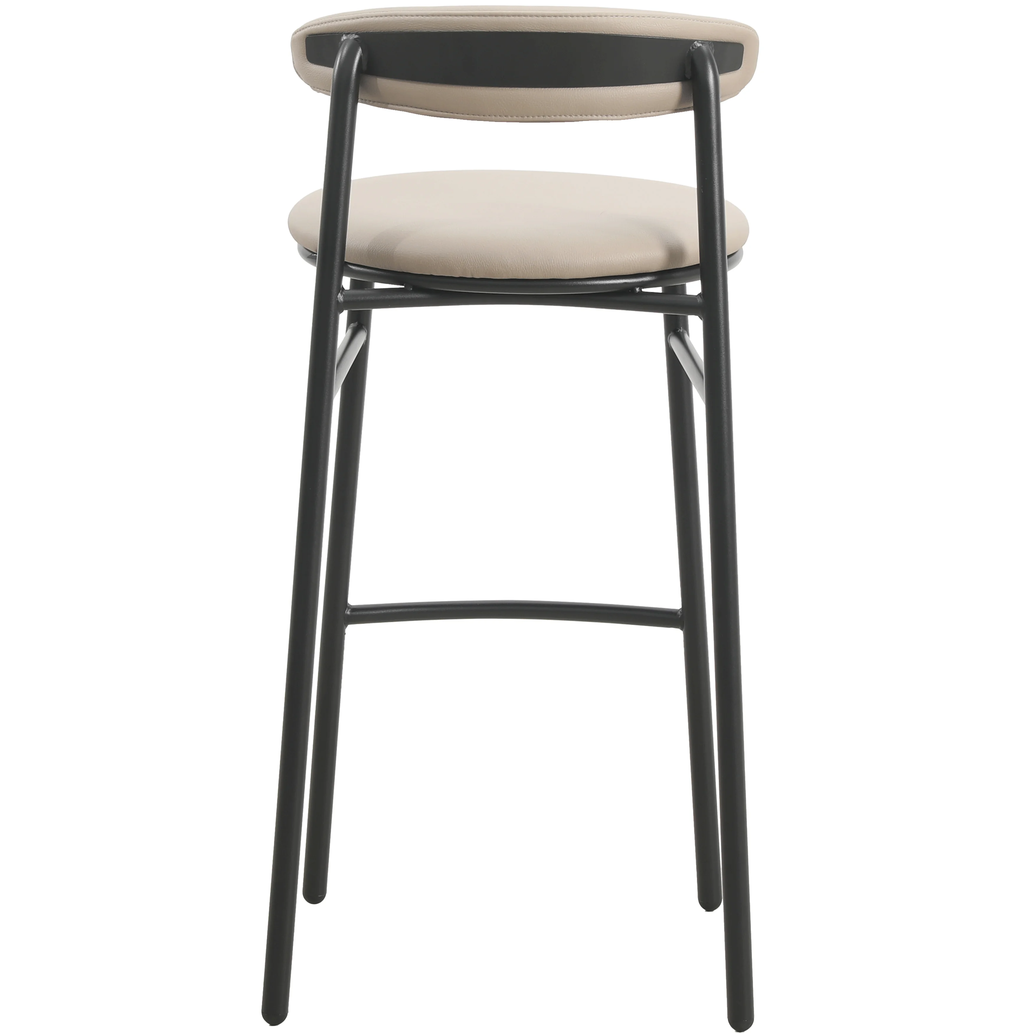 Lume Collection Modern Bar Stool in Dark Taupe