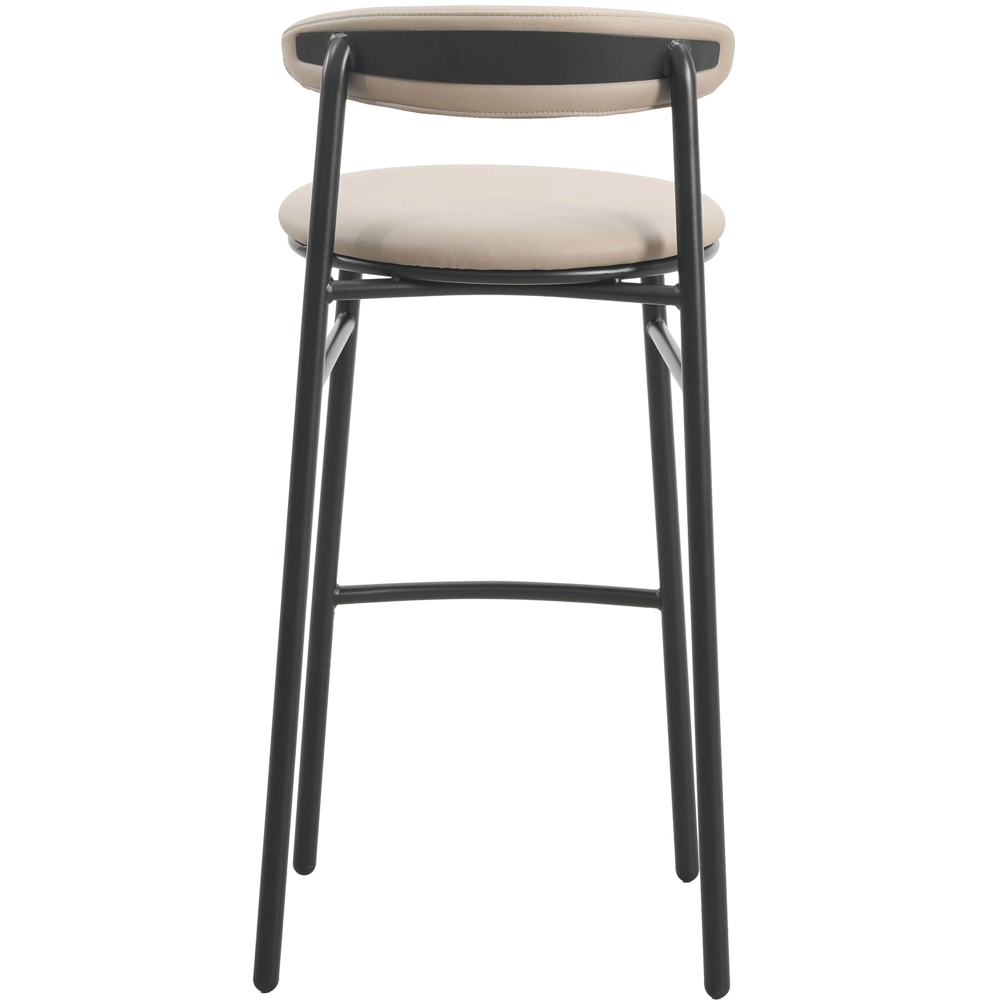 Lume Collection Modern Bar Stool in Dark Taupe Set of 2