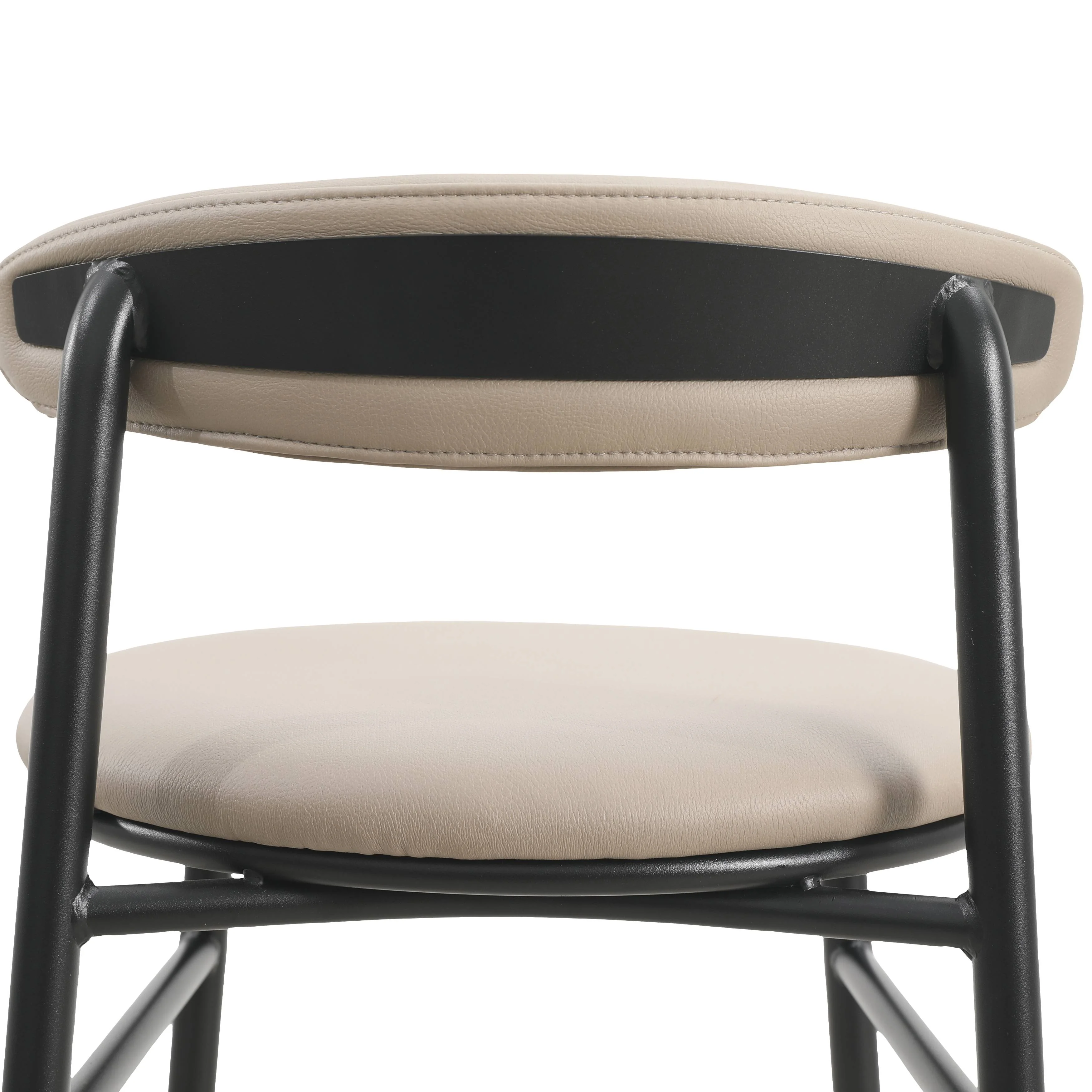 Lume Collection Modern Bar Stool in Dark Taupe Set of 2