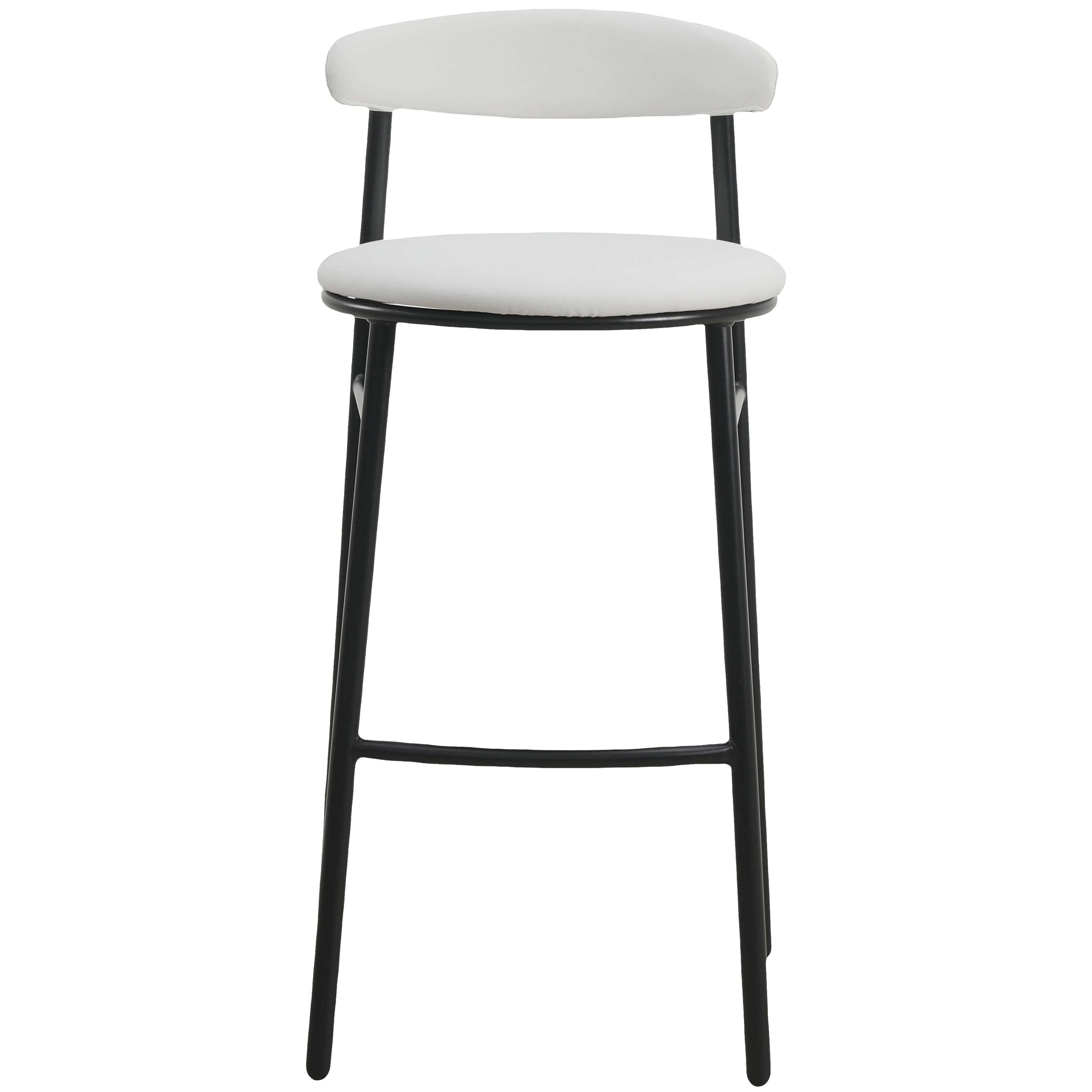 Lume Collection Modern Bar Stool in Grey Set of 2