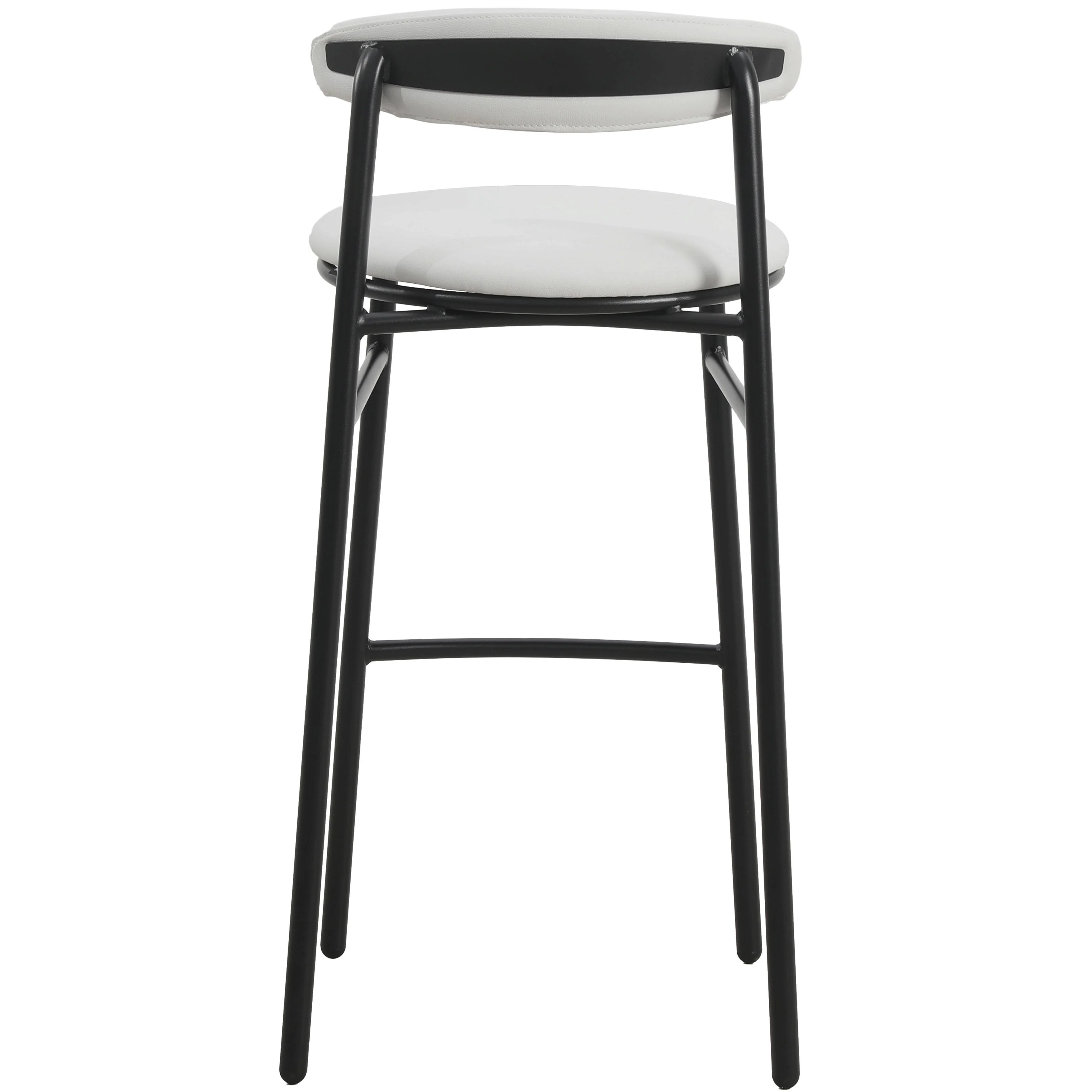 Lume Collection Modern Bar Stool in Grey Set of 2
