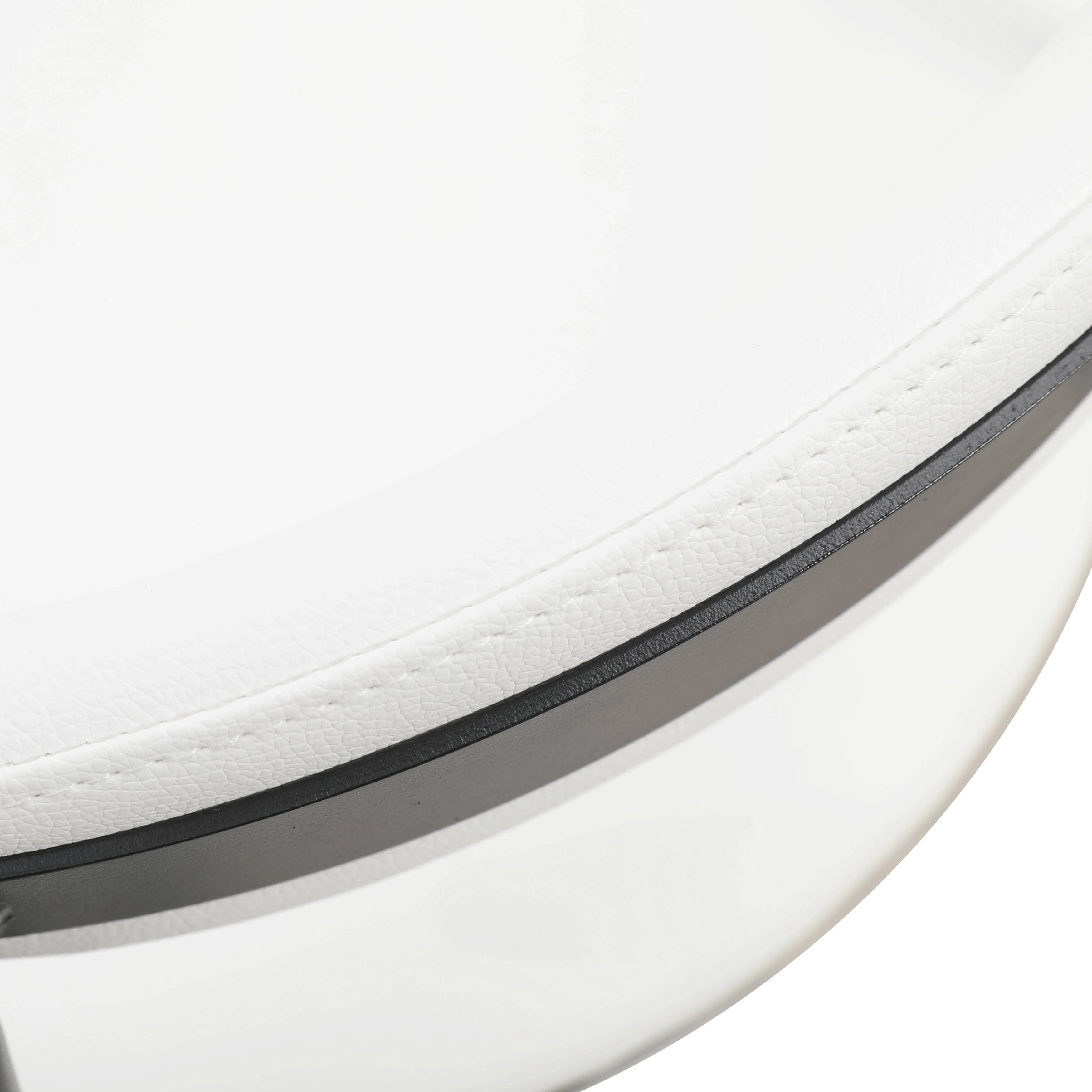 Lume Collection Modern Bar Stool in White Set of 2