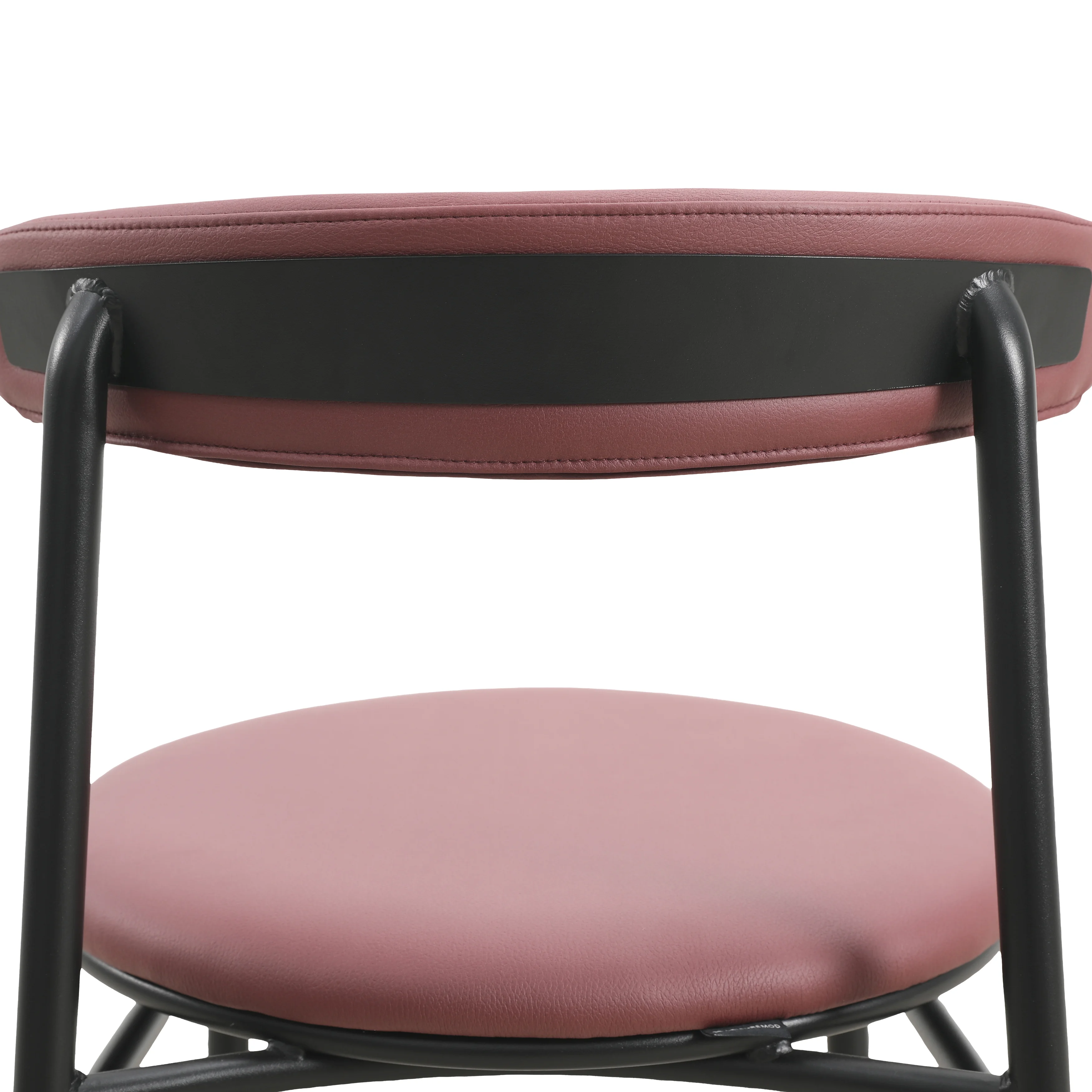 Lume Collection Modern Dining Chair in Burgundy