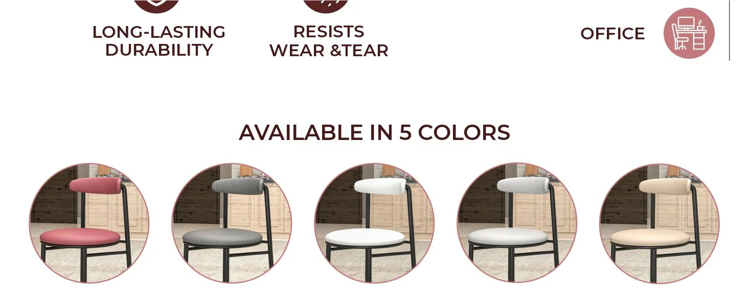 Lume Collection Modern Dining Chair in Burgundy