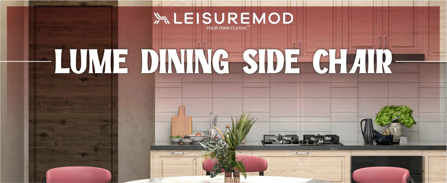 Lume Collection Modern Dining Chair in Burgundy