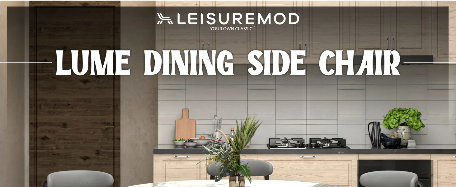 Lume Collection Modern Dining Chair in Charcoal Set of 2