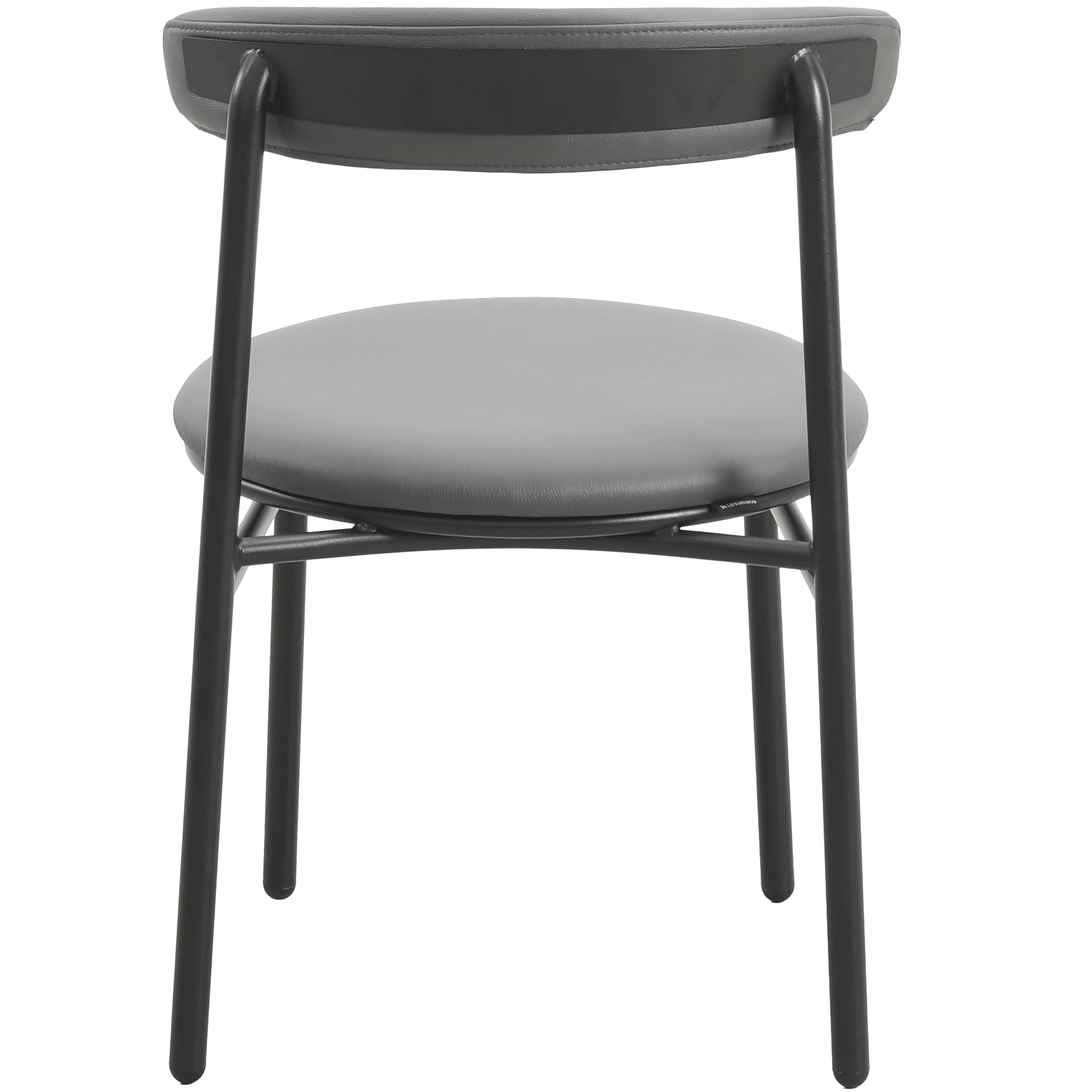 Lume Collection Modern Dining Chair in Charcoal Set of 4