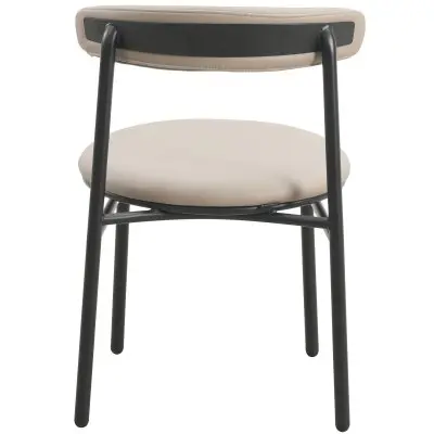 Lume Collection Modern Dining Chair in Dark Taupe Set of 2