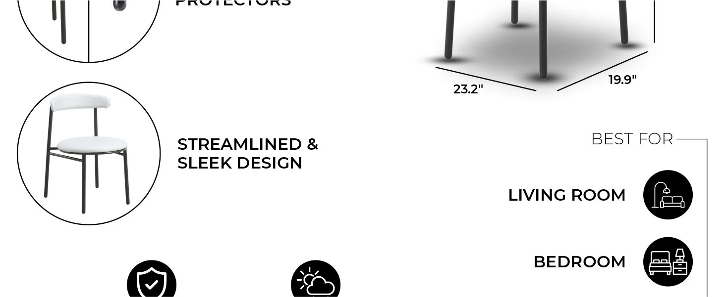 Lume Collection Modern Dining Chair in Grey