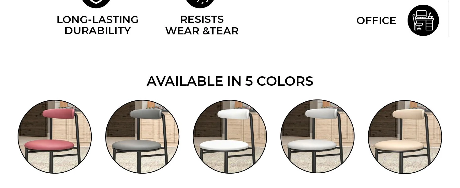 Lume Collection Modern Dining Chair in Grey