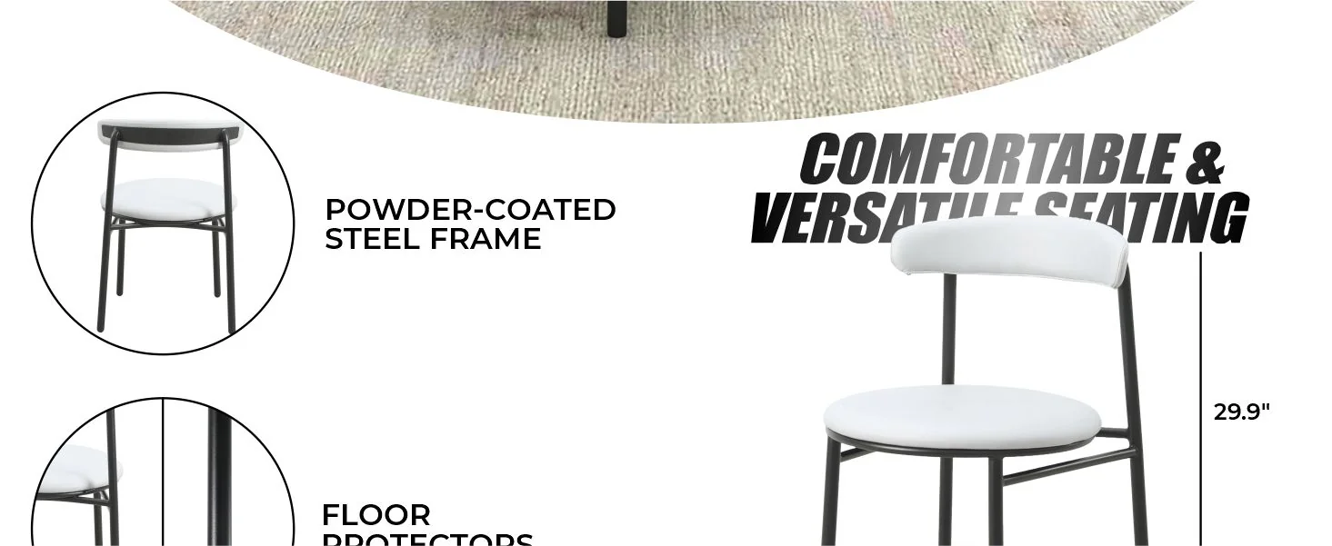 Lume Collection Modern Dining Chair in Grey