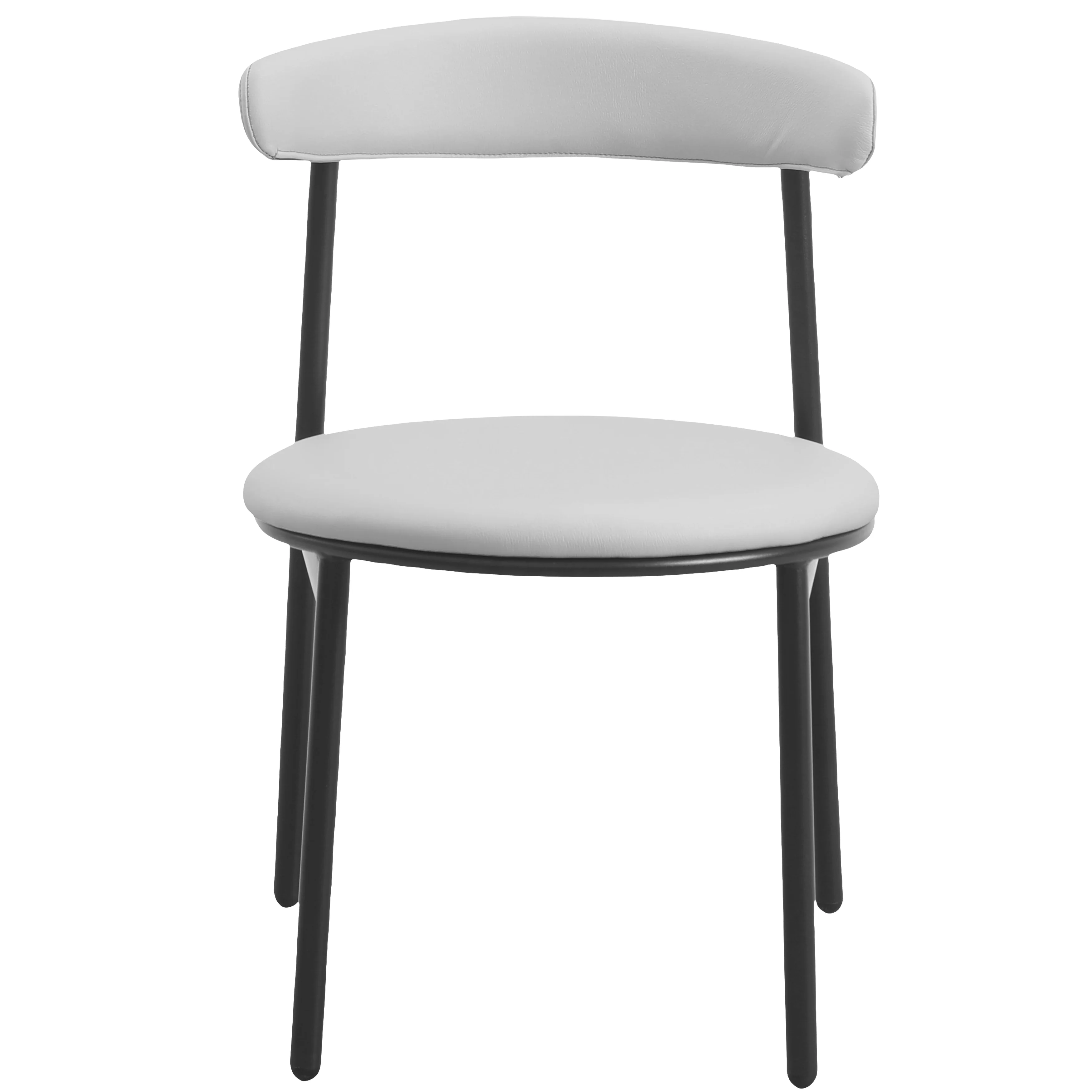 Lume Collection Modern Dining Chair in Grey Set of 2