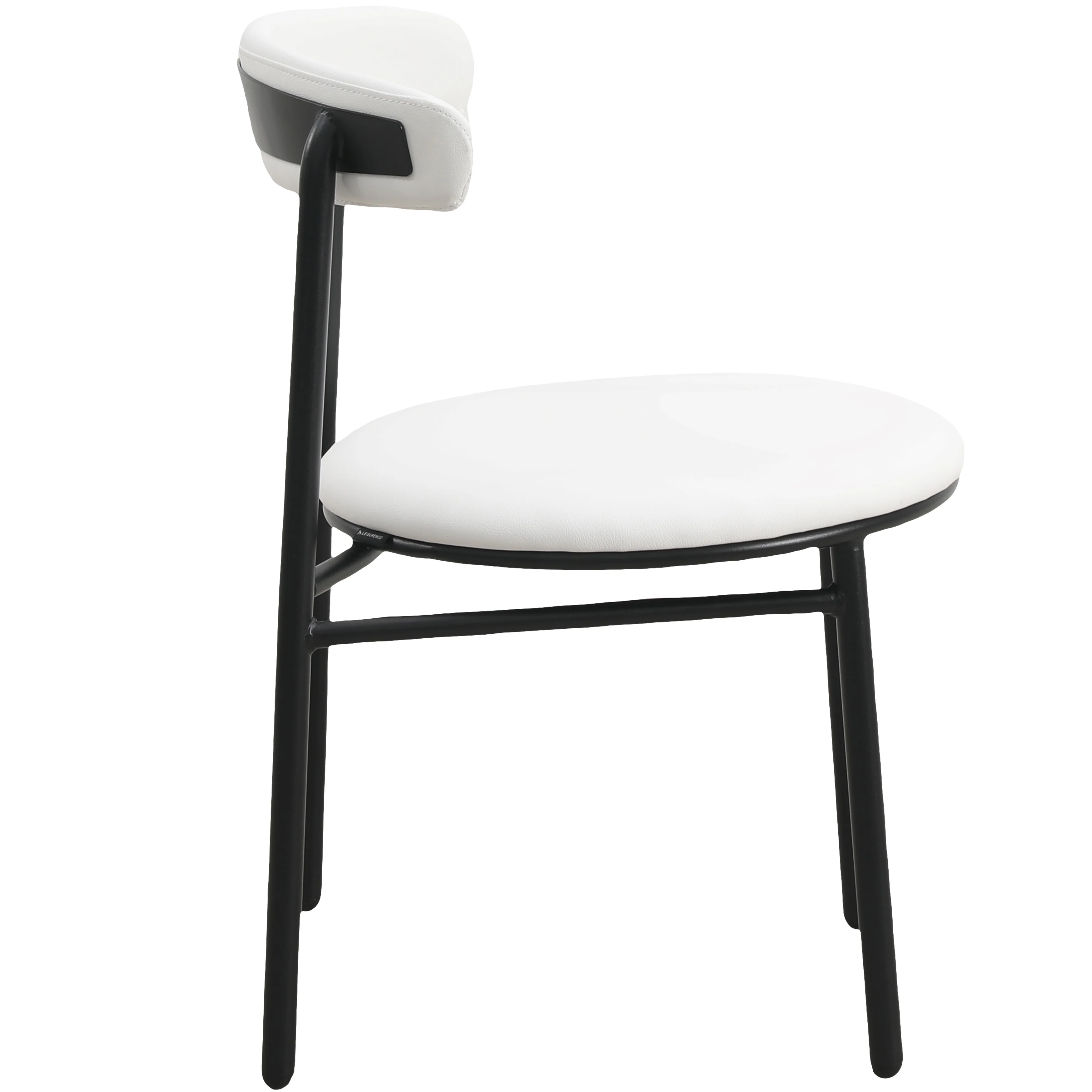 Lume Collection Modern Dining Chair in White