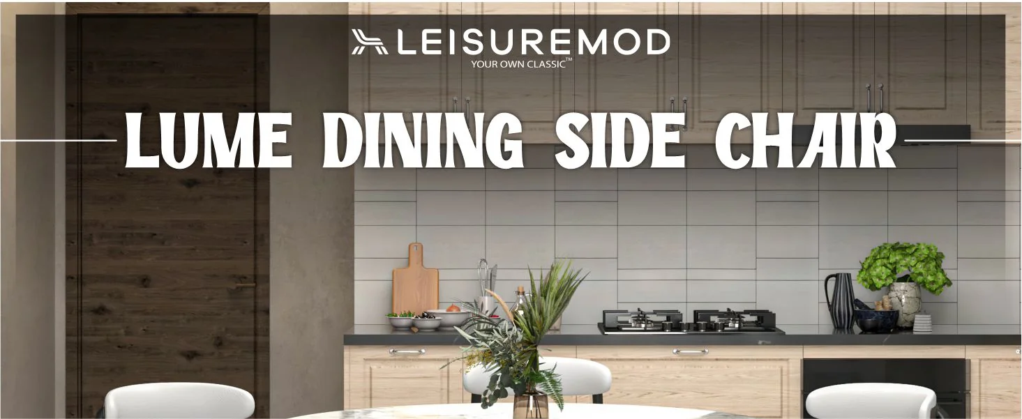 Lume Collection Modern Dining Chair in White