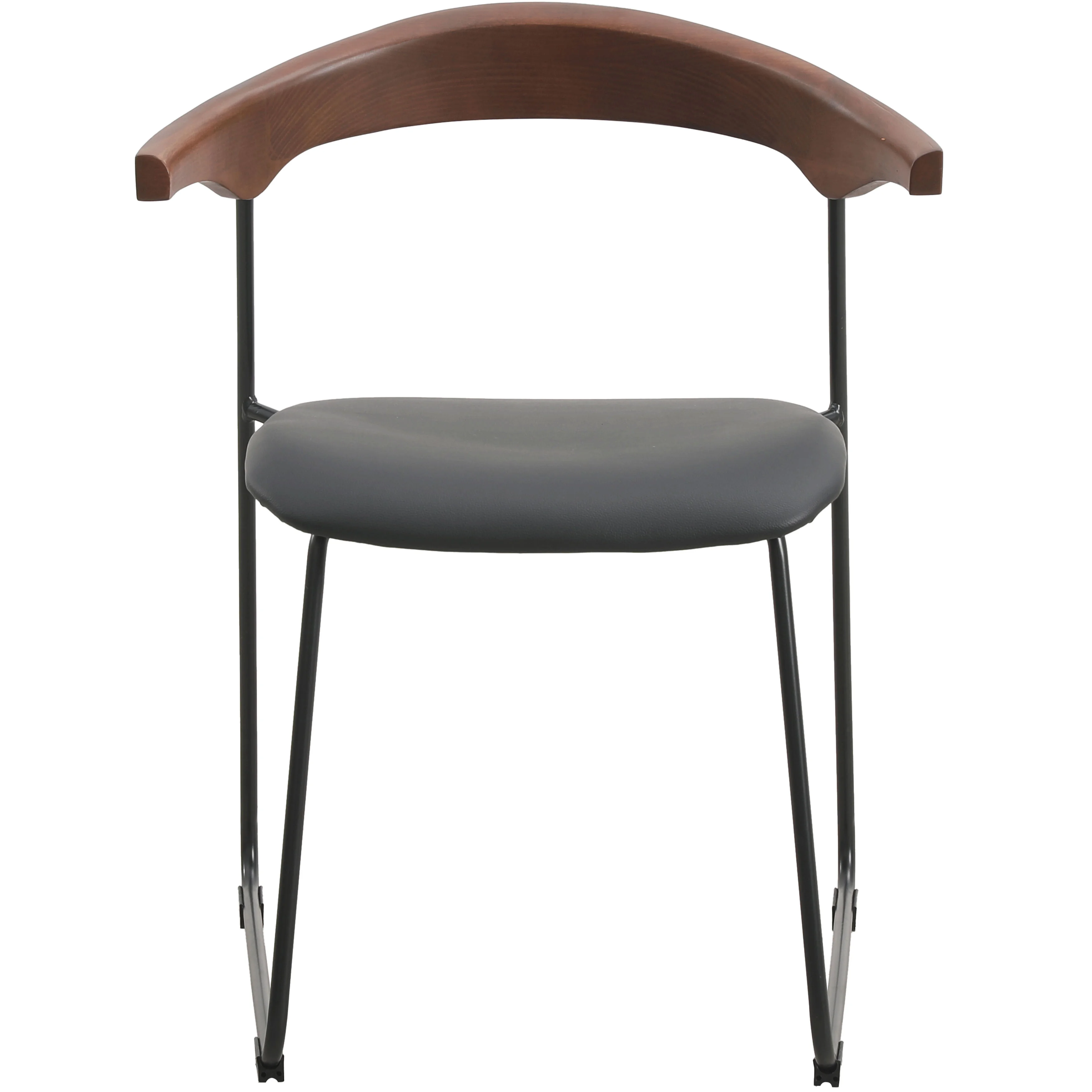 Lyra Collection Modern Chair in Black Walnut Color back and Black Seat