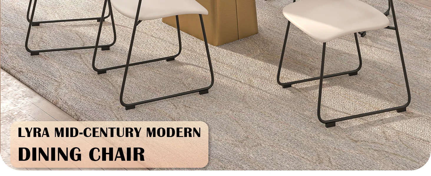 Lyra Collection Modern Chair in Walnut Color back and Taupe Seat