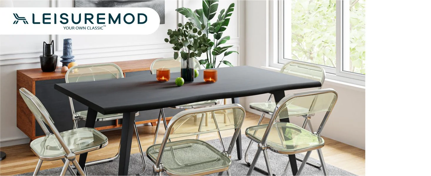 Lawrence Acrylic Folding Chair With Metal Frame