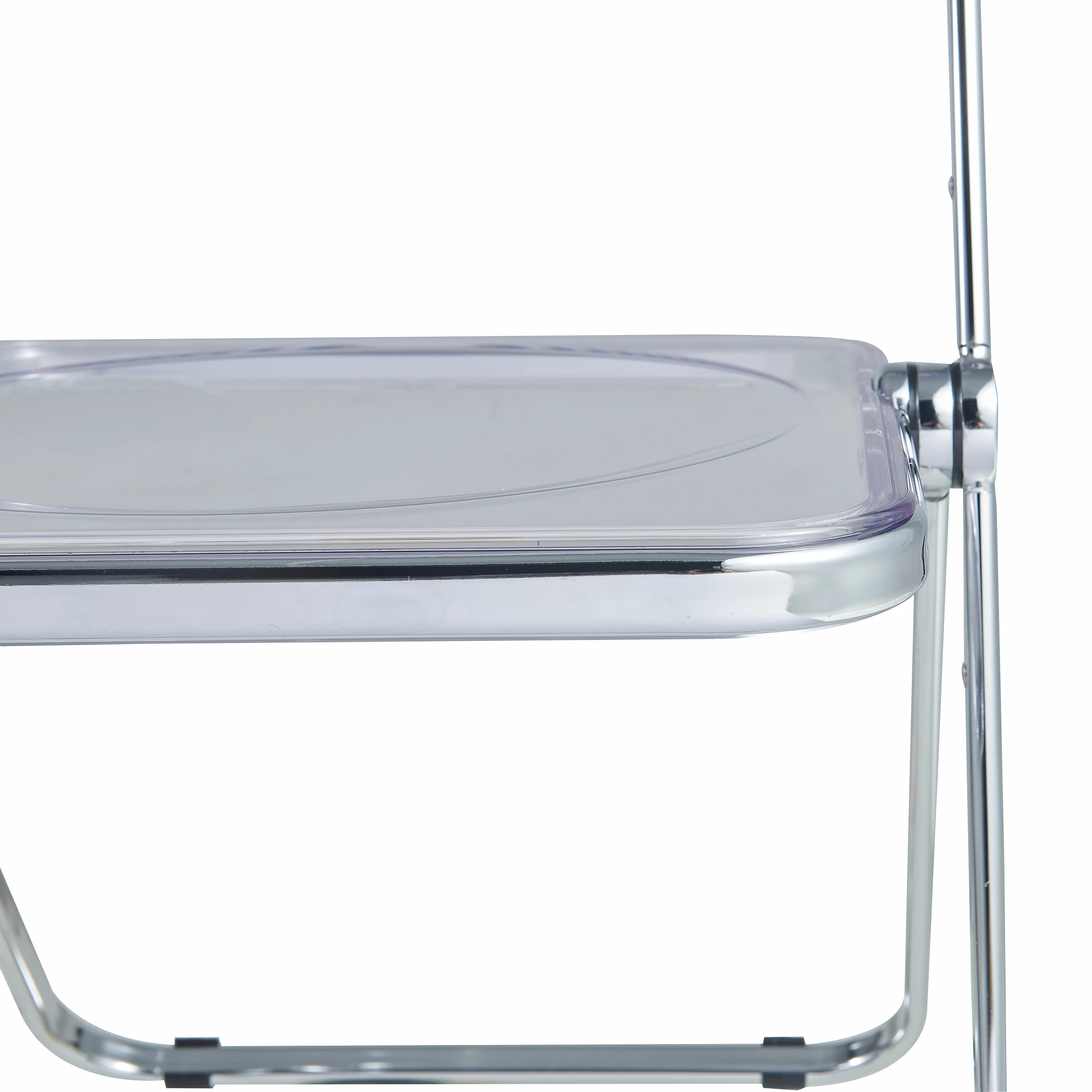 Lawrence Acrylic Folding Chair With Metal Frame