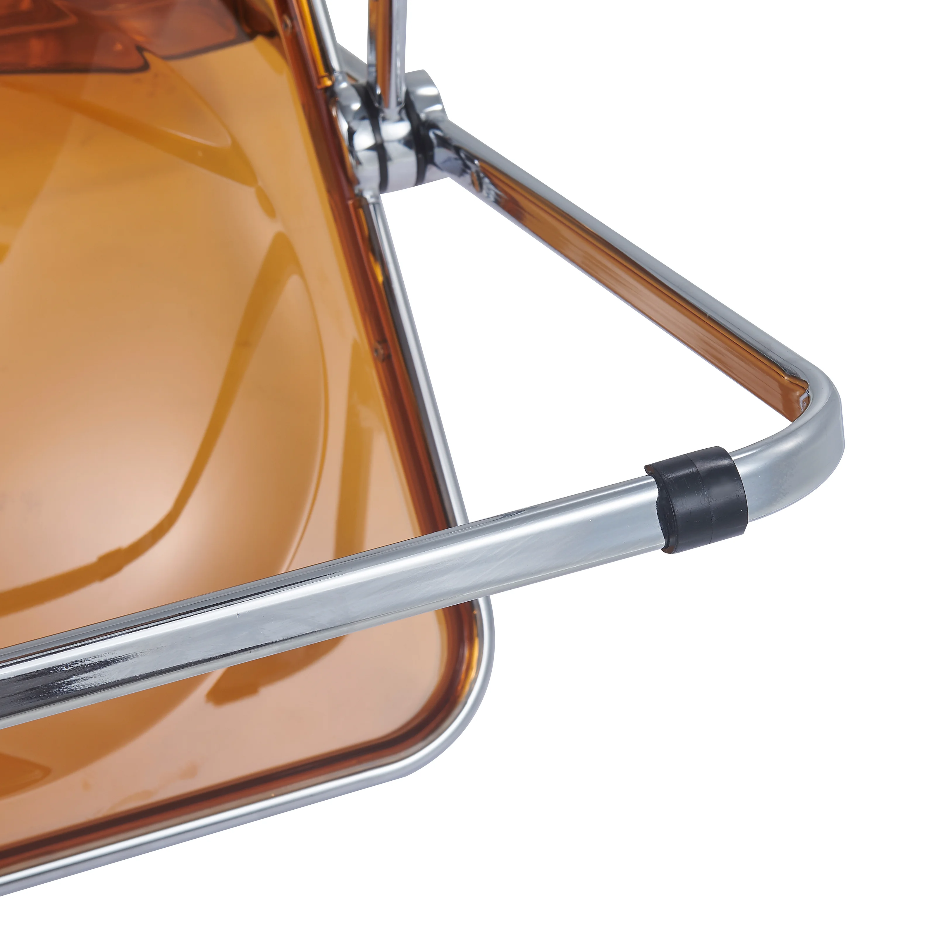 Lawrence Acrylic Folding Chair With Metal Frame, Set of 4