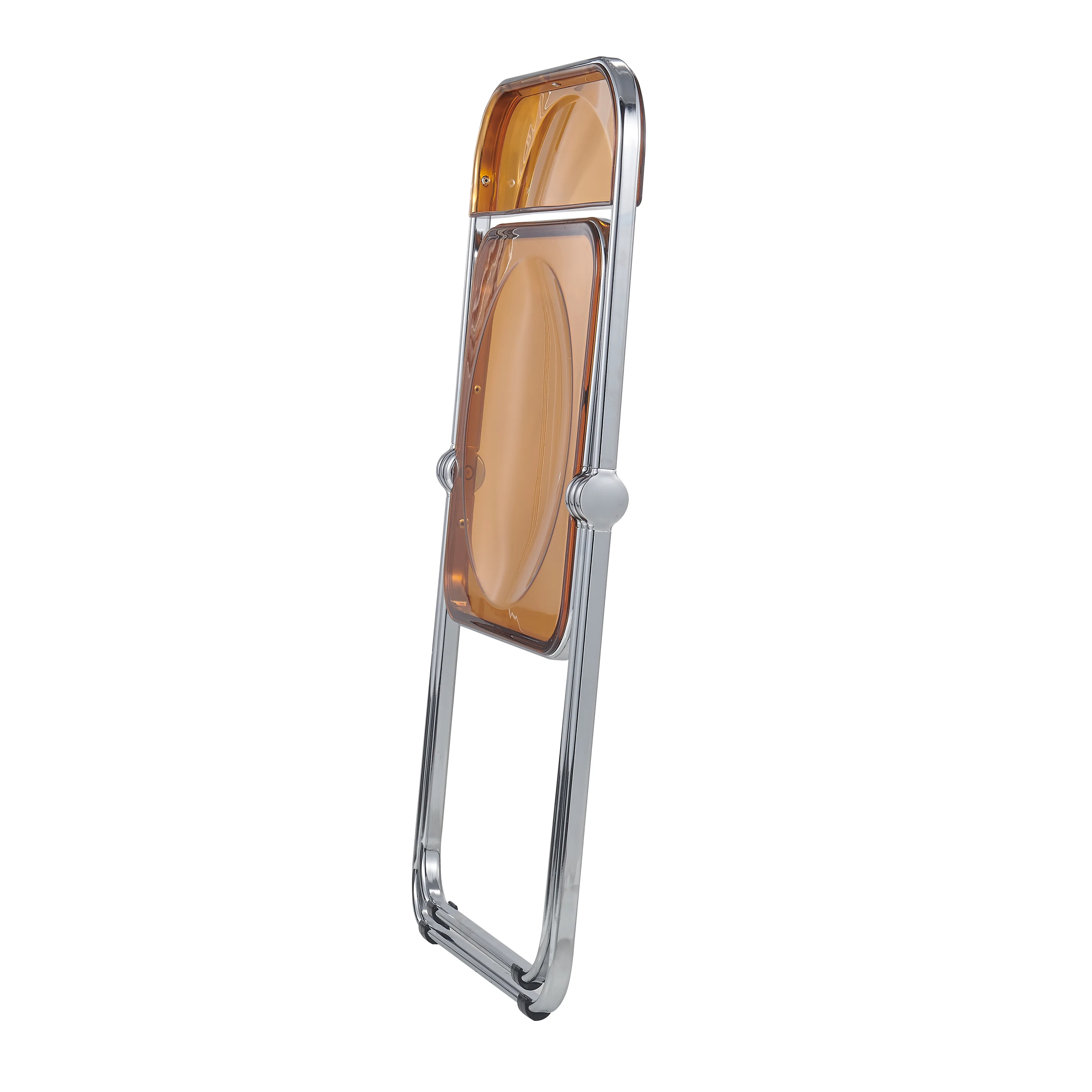 Lawrence Acrylic Folding Chair With Metal Frame, Set of 4