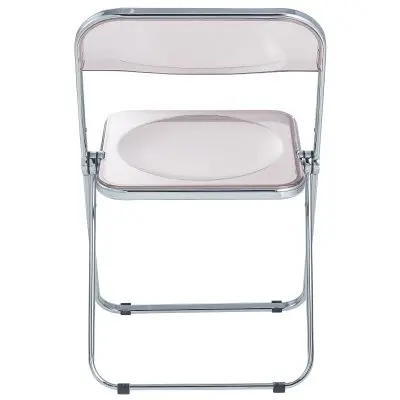 Lawrence Acrylic Folding Chair With Metal Frame, Set of 4