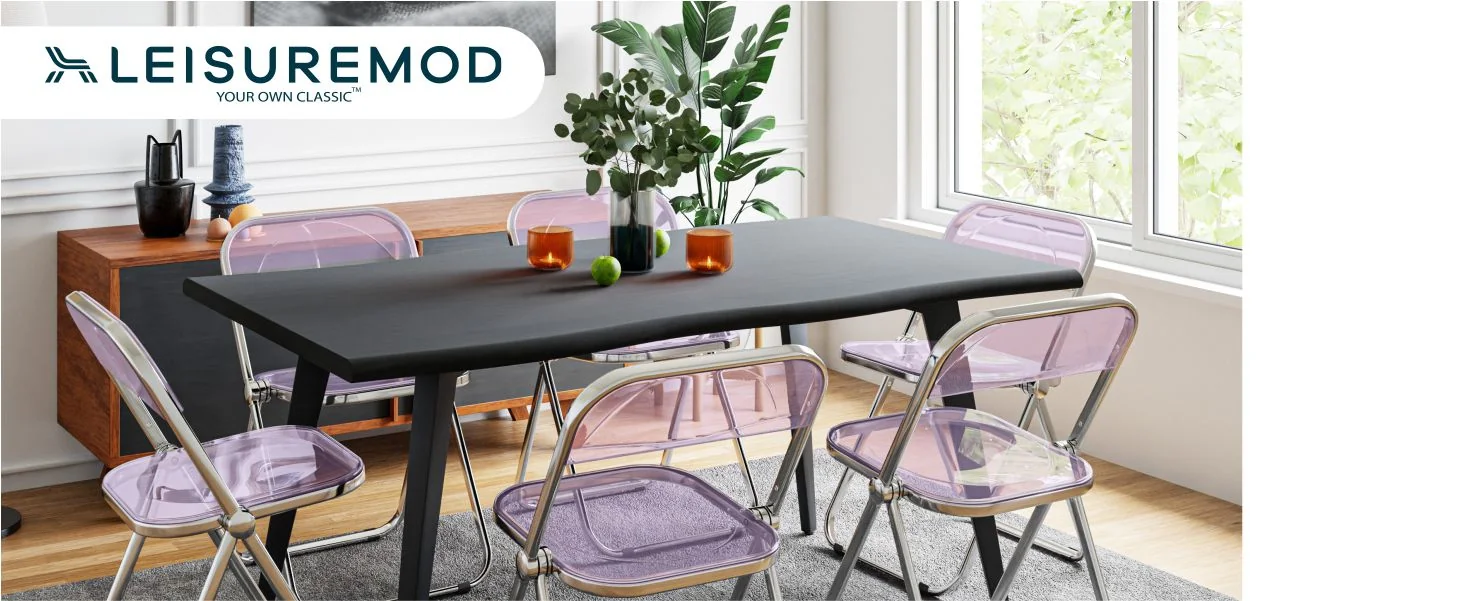 Lawrence Acrylic Folding Chair With Metal Frame