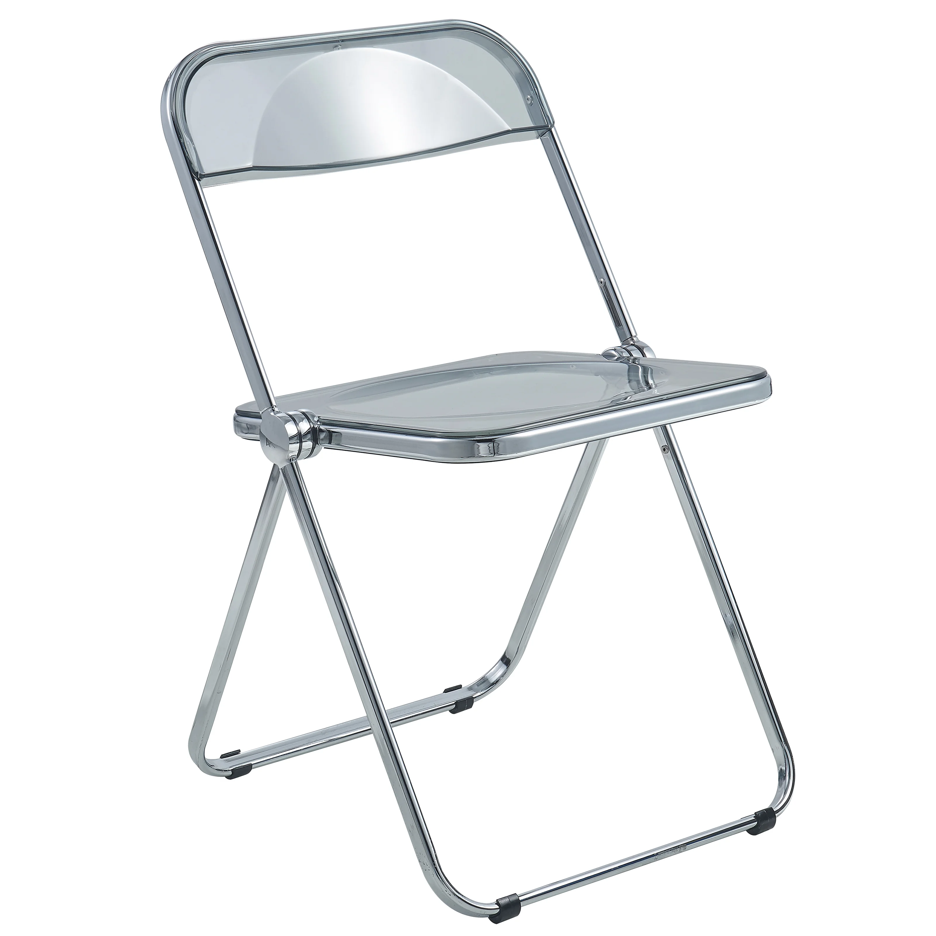 Lawrence Acrylic Folding Chair With Metal Frame