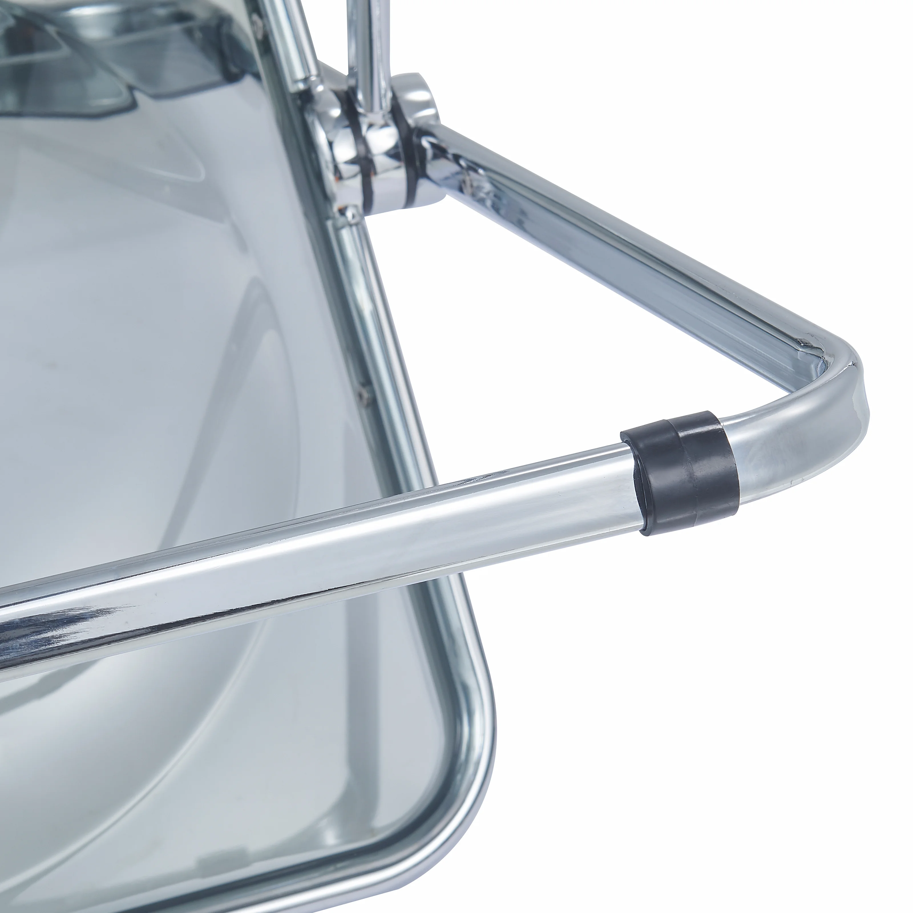 Lawrence Acrylic Folding Chair With Metal Frame, Set of 4