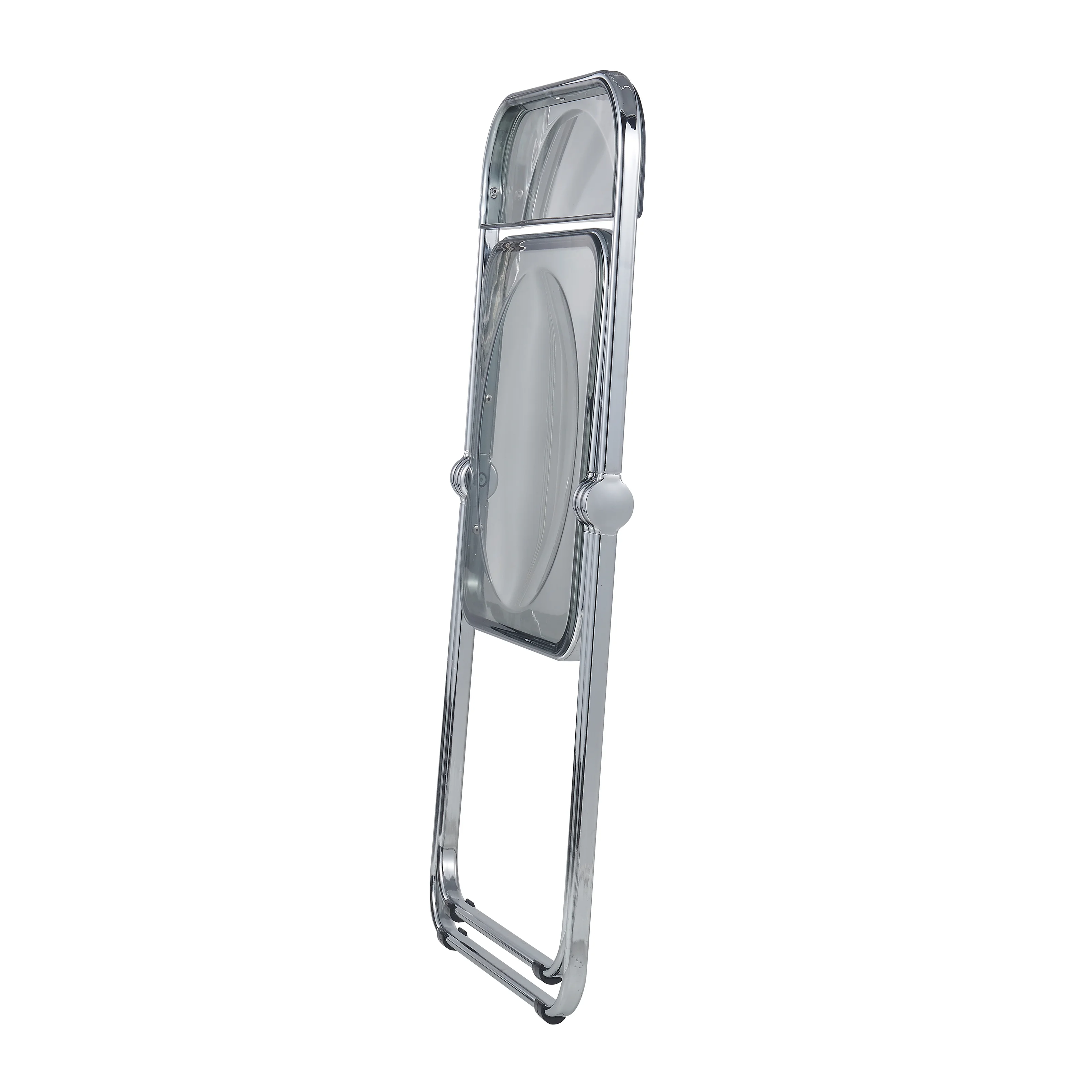 Lawrence Acrylic Folding Chair With Metal Frame, Set of 4