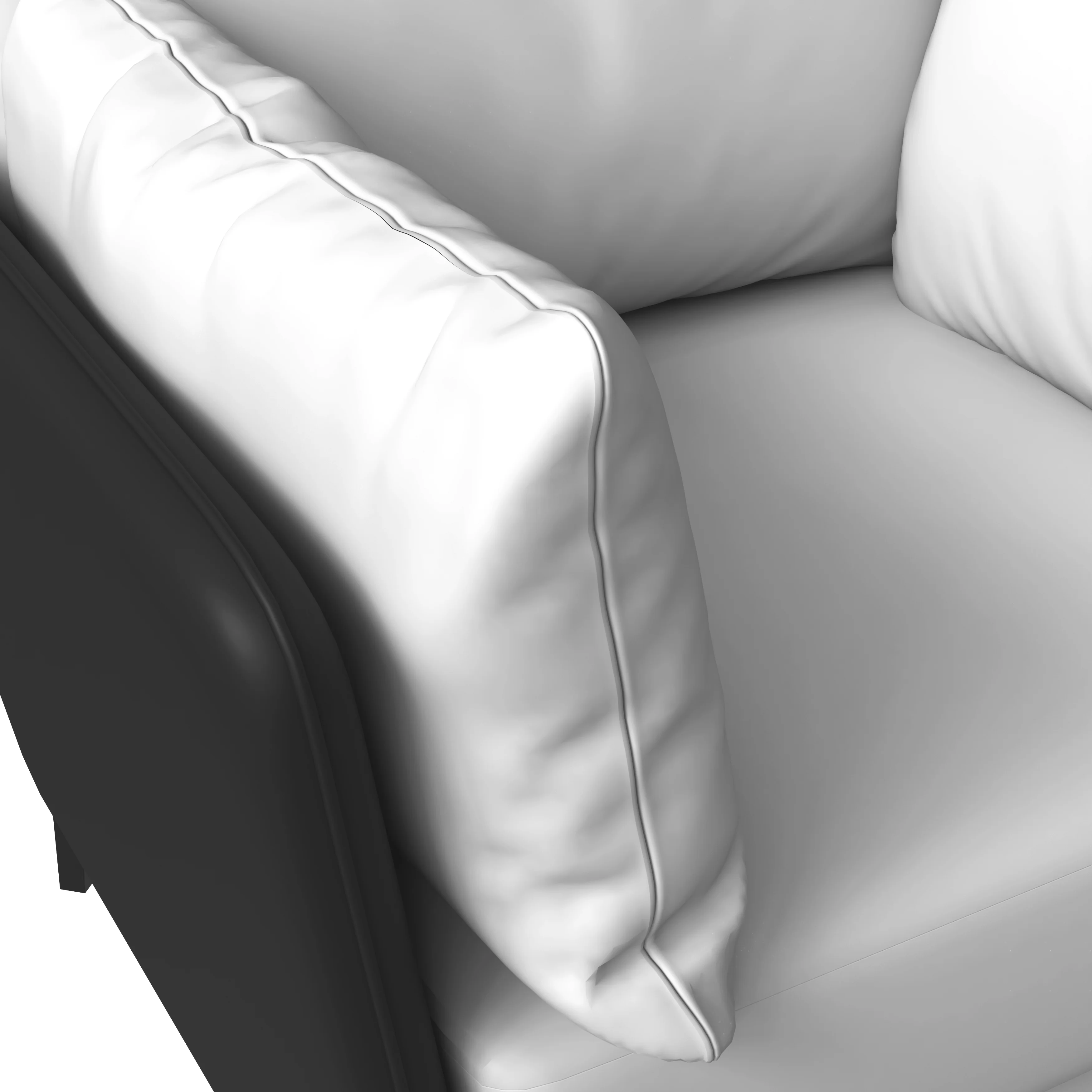 Luxify Collection Single Seater Sofa in Black/Grey