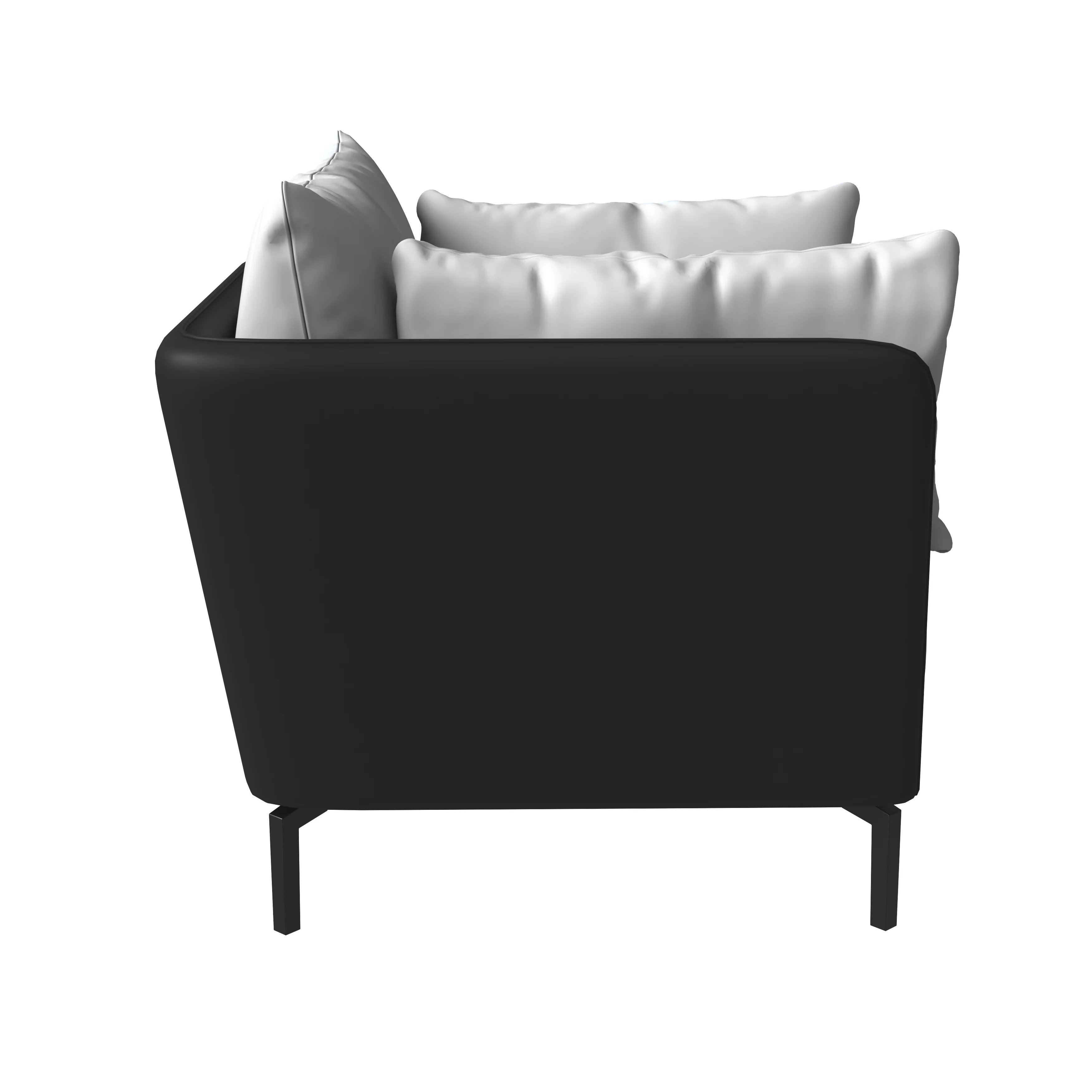 Luxify Collection Single Seater Sofa in Black/Grey