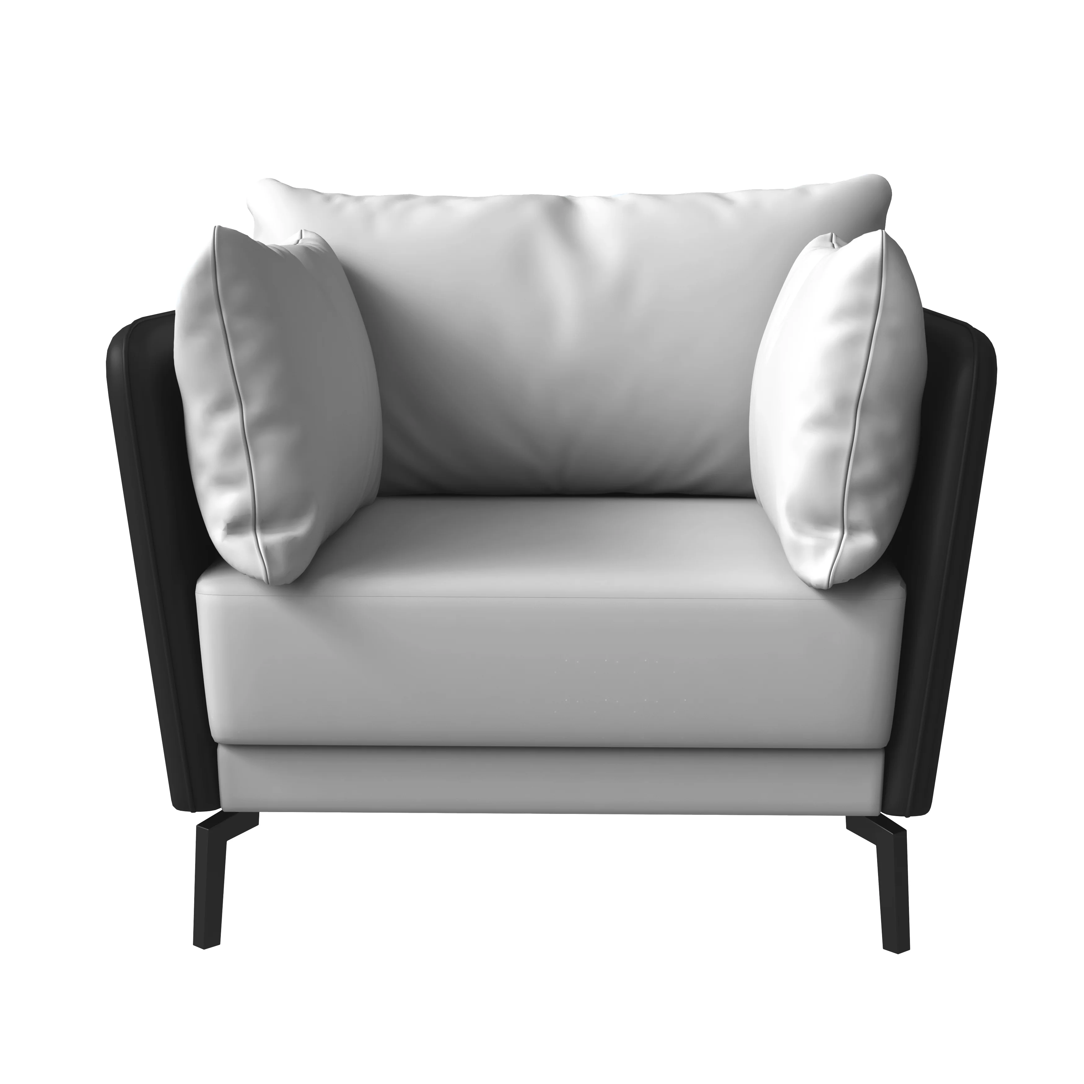 Luxify Collection Single Seater Sofa in Black/Grey