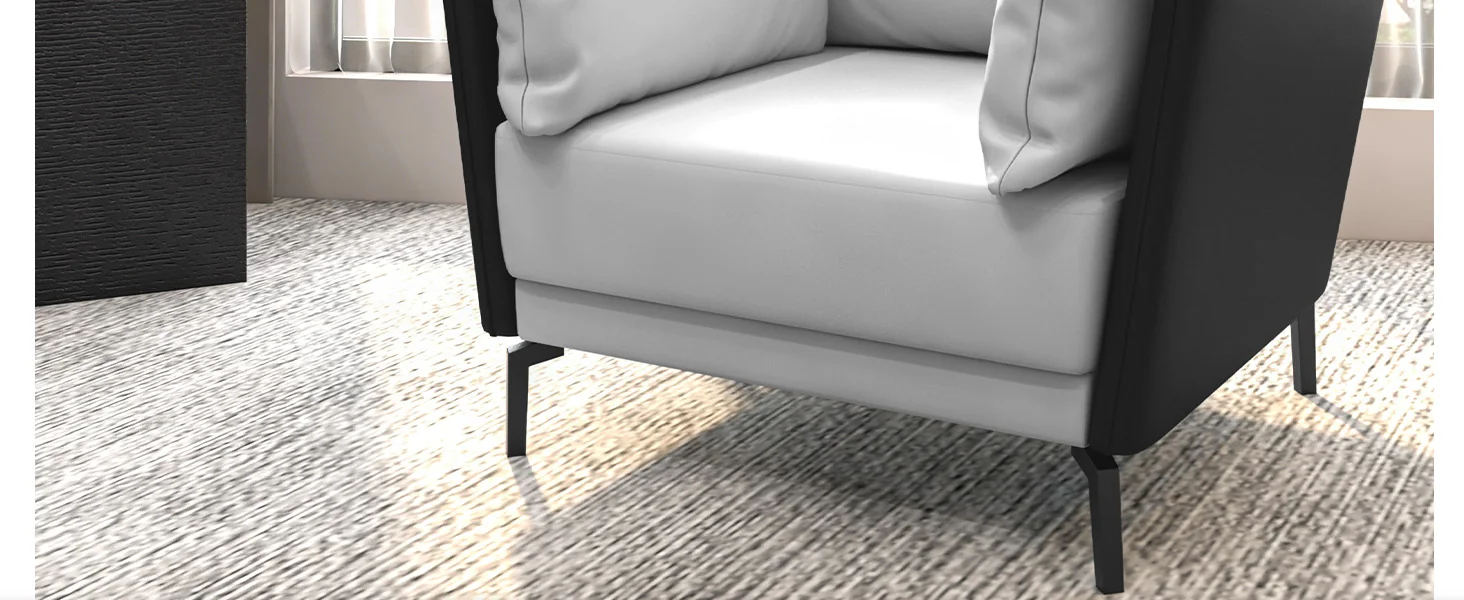 Luxify Collection Single Seater Sofa in Black/Grey