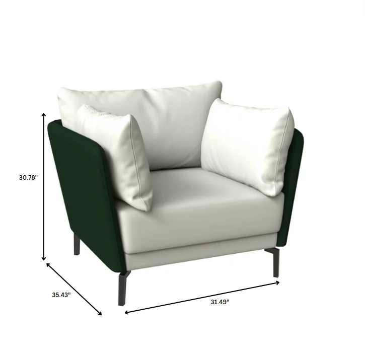 Luxify Collection Single Seater Sofa in Green
