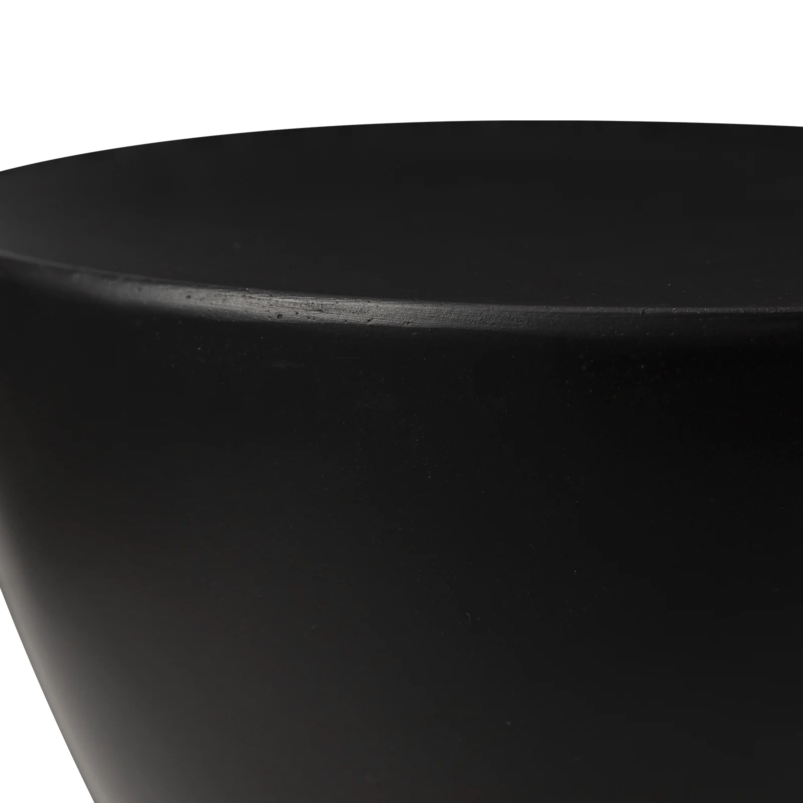 Loft Collection Fiberglass Outdoor Side Table in Black