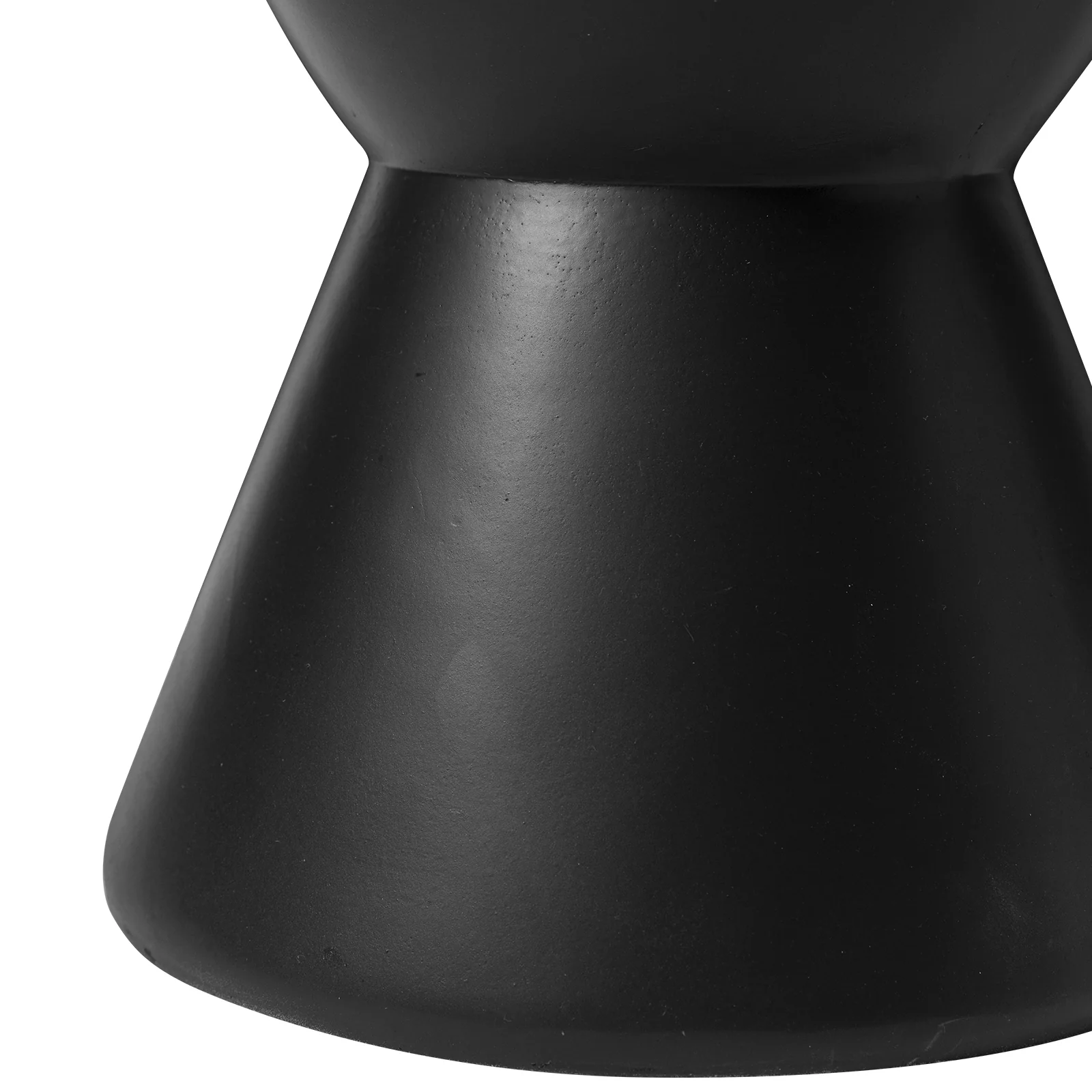 Loft Collection Fiberglass Outdoor Side Table in Black