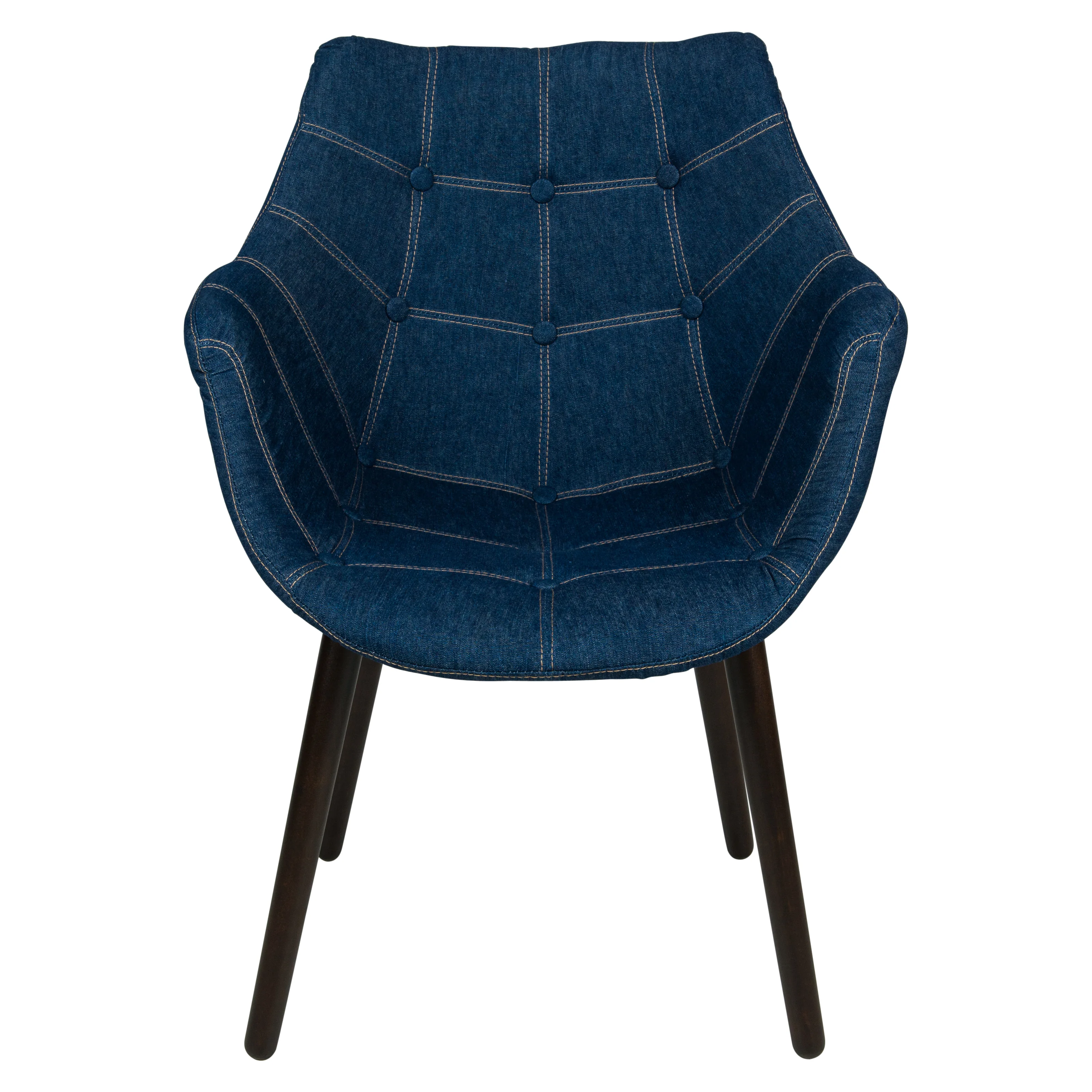 Milburn Tufted Denim Lounge Chair