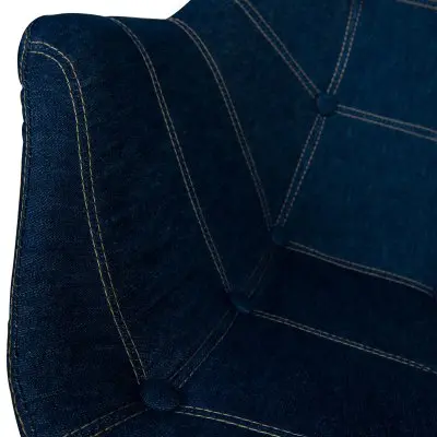 Milburn Tufted Denim Lounge Chair