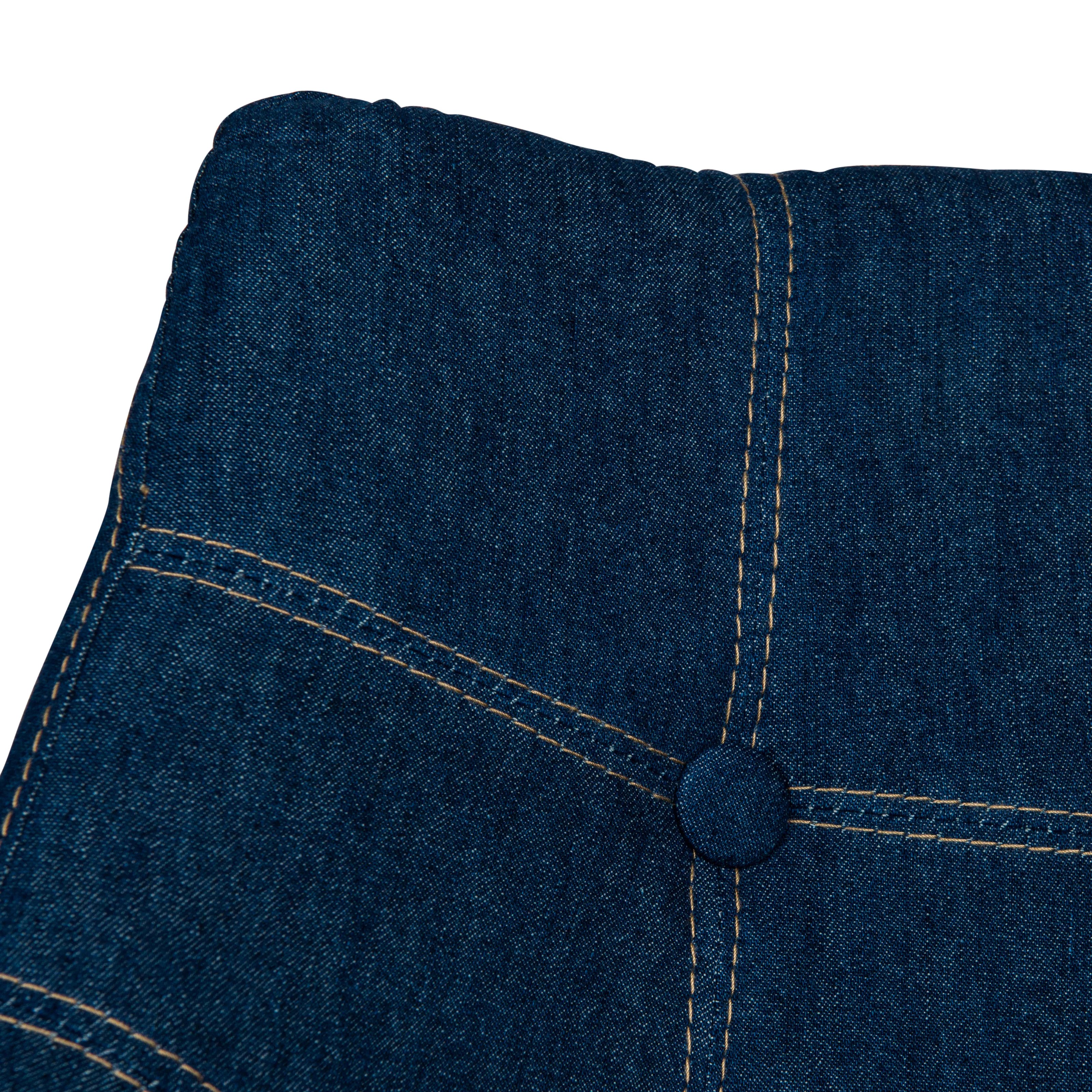 Milburn Tufted Denim Lounge Chair, Set of 2