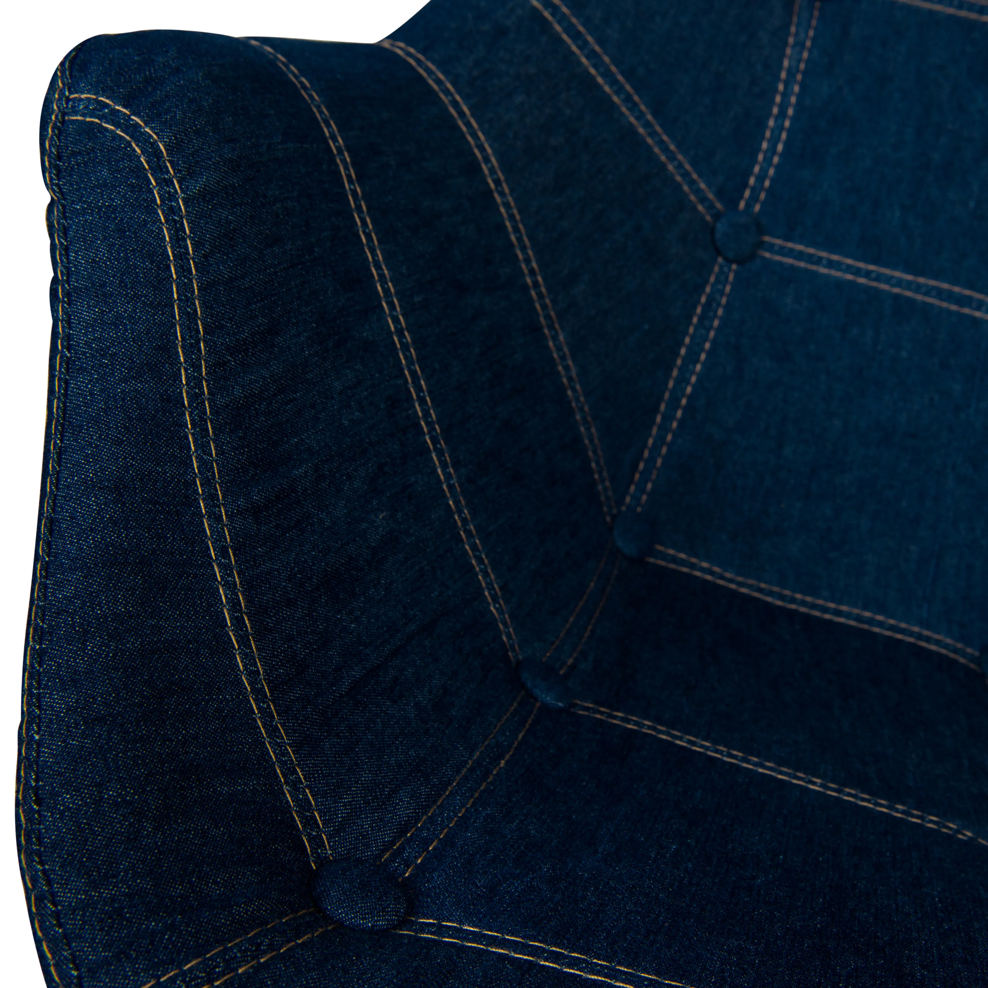 Milburn Tufted Denim Lounge Chair, Set of 4