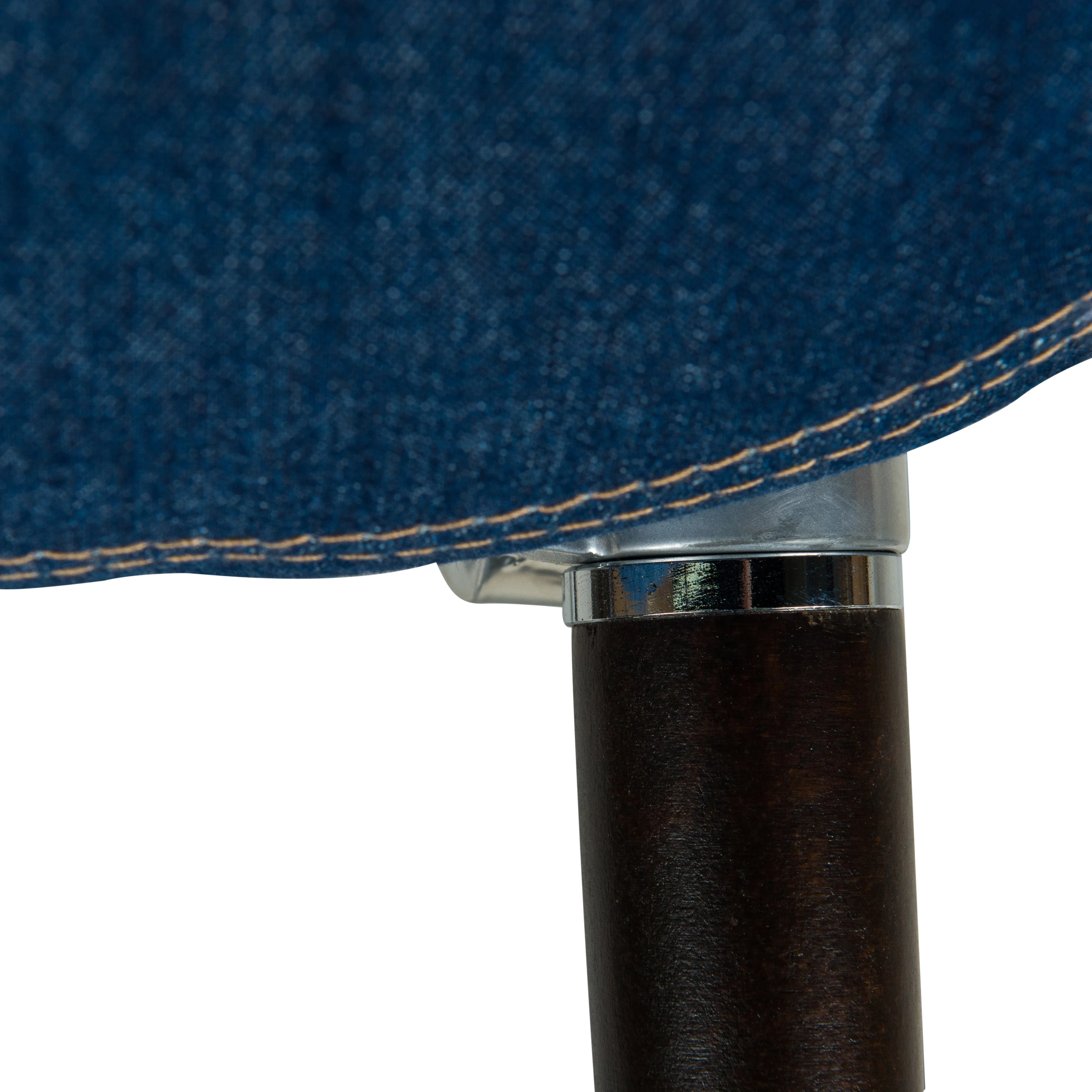 Milburn Tufted Denim Lounge Chair, Set of 4