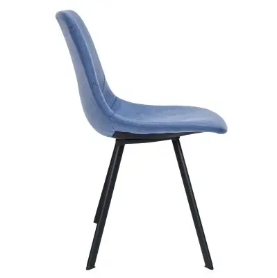 Markley Modern Leather Dining Chair With Metal Legs