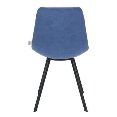 Markley Modern Leather Dining Chair With Metal Legs Set of 2