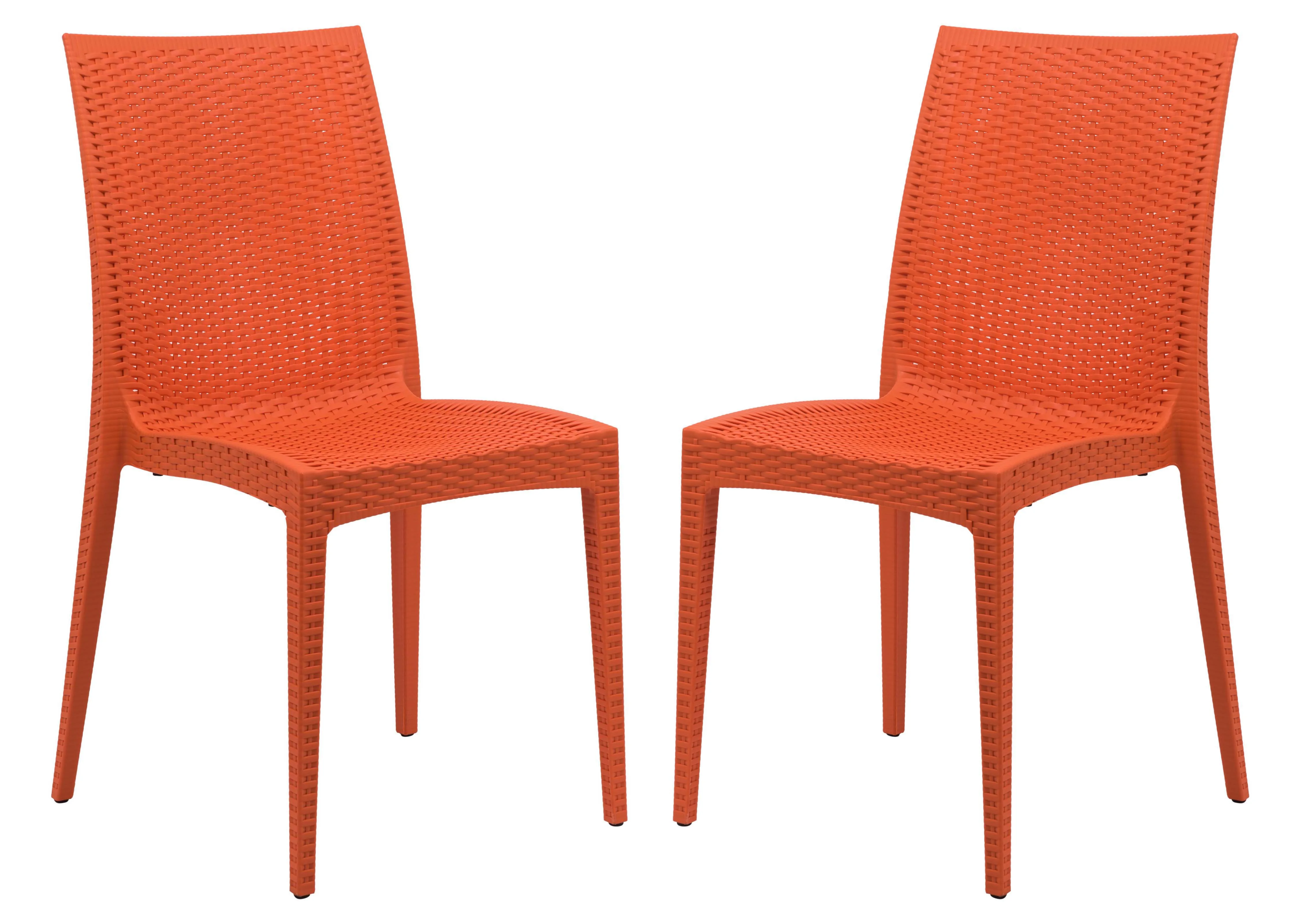 Weave Mace Indoor/Outdoor Dining Chair (Armless), Set of 2